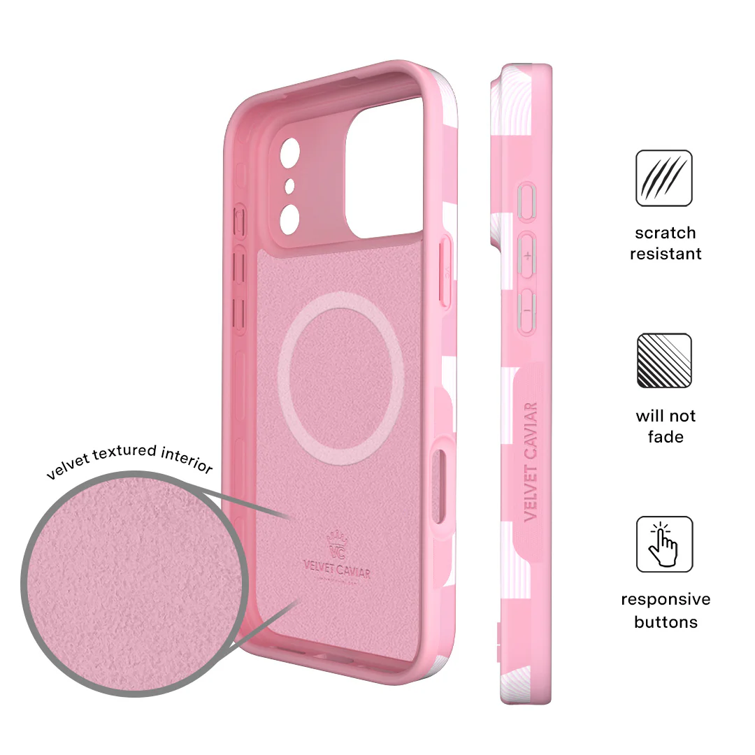 Pink Vibe Checkered iPhone Case - Image 110