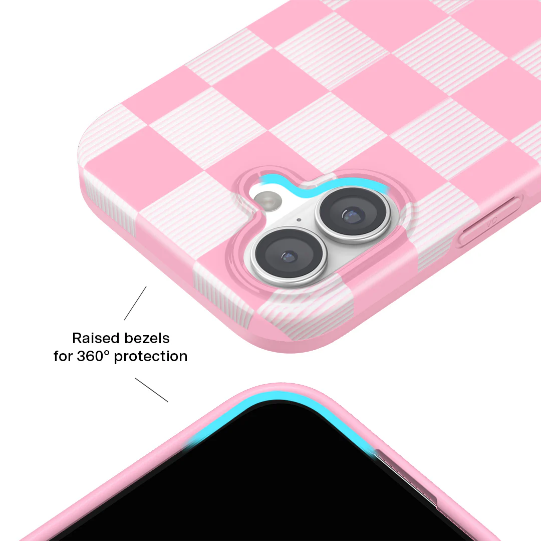 Pink Vibe Checkered iPhone Case - Image 113