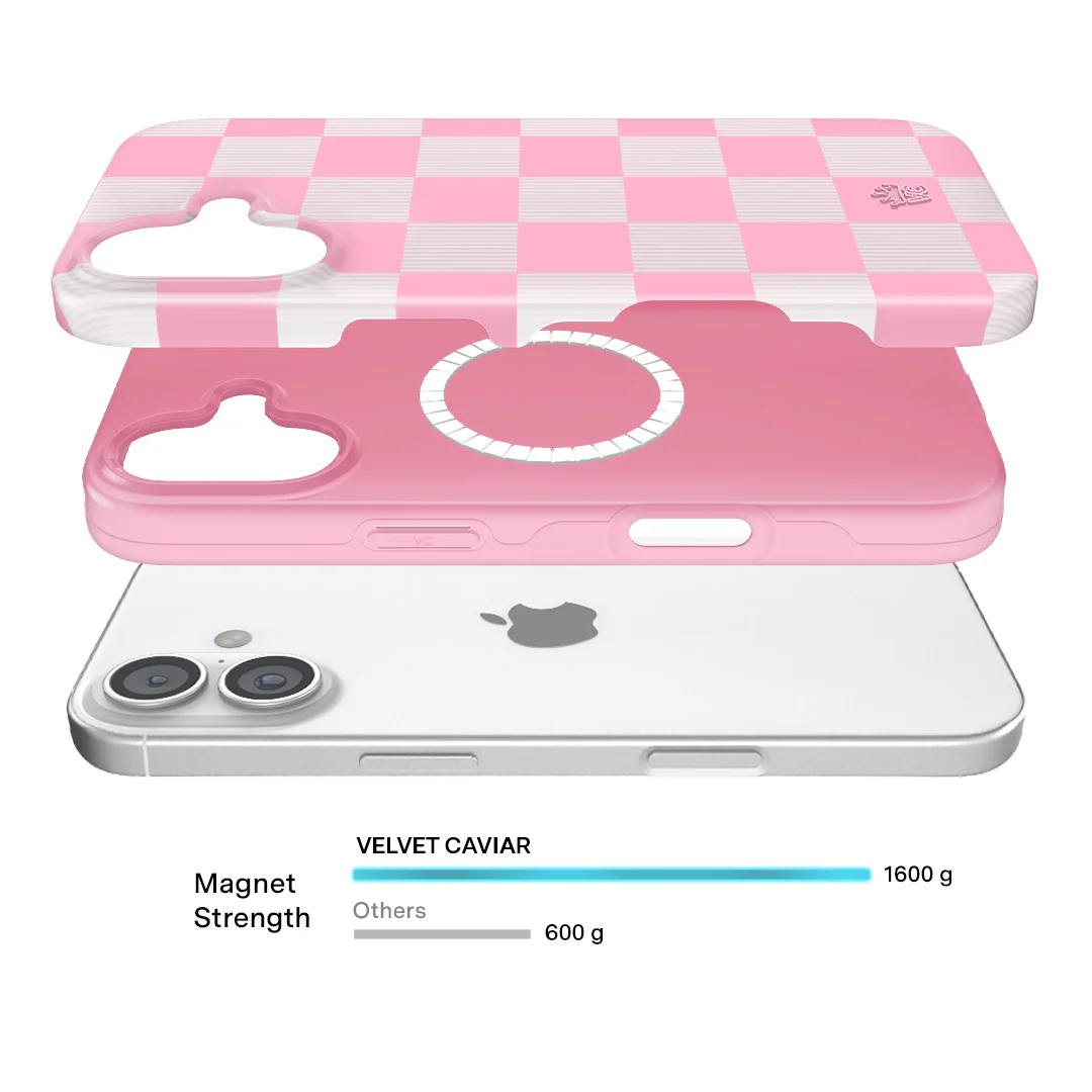 Pink Vibe Checkered iPhone Case - Image 114