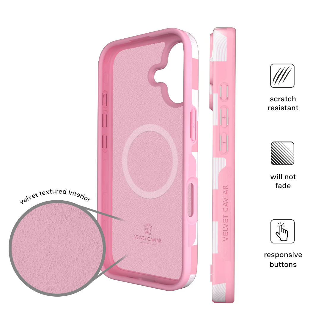 Pink Vibe Checkered iPhone Case - Image 115