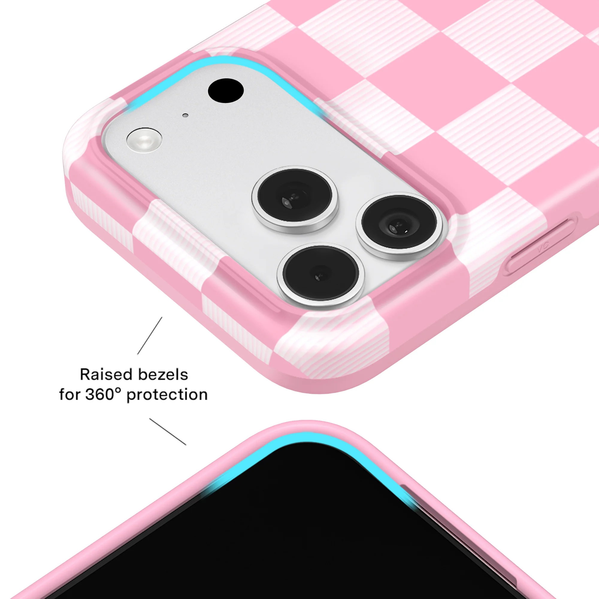 Pink Vibe Checkered iPhone Case - Image 118
