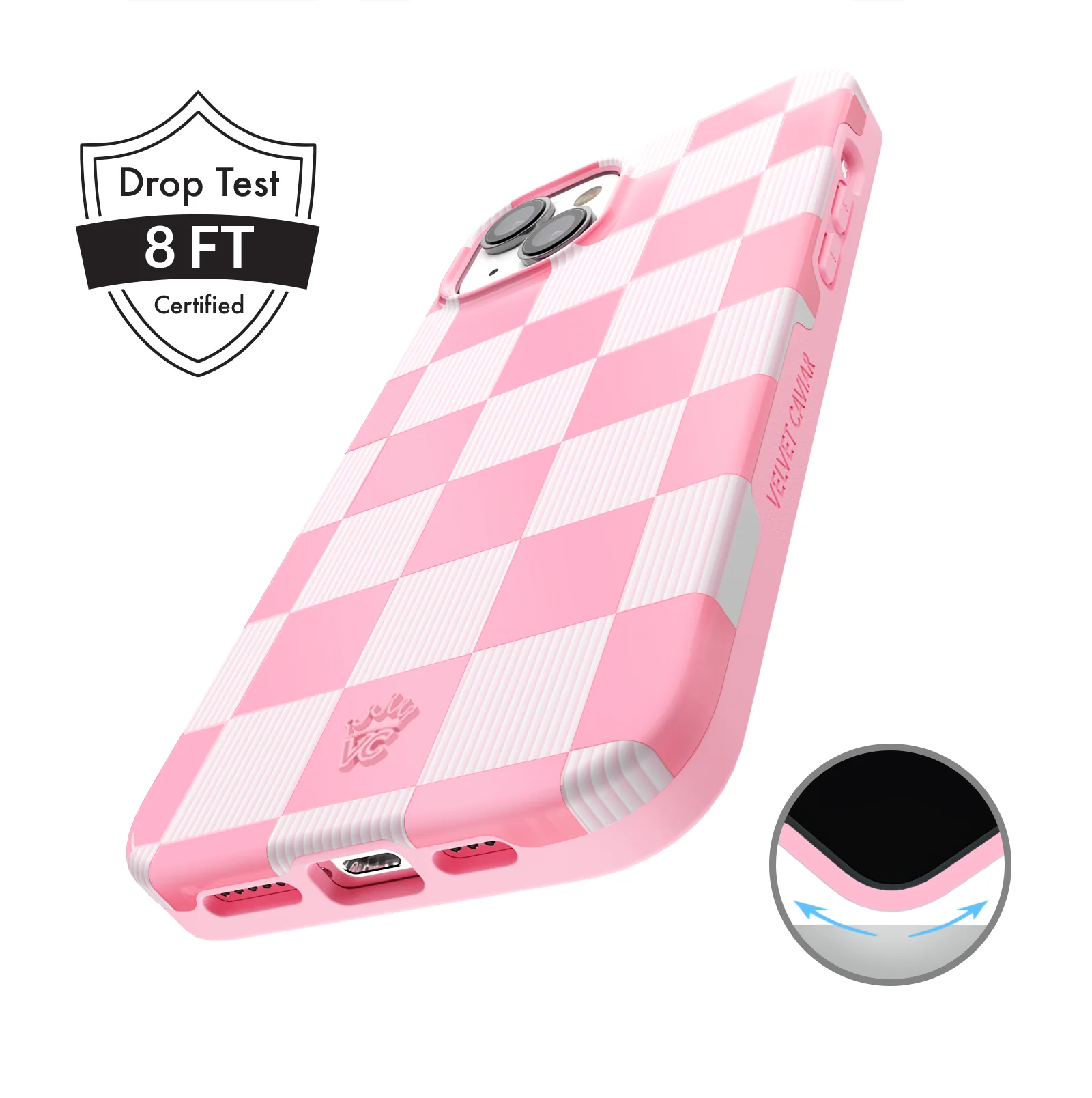 Pink Vibe Checkered iPhone Case - Image 14