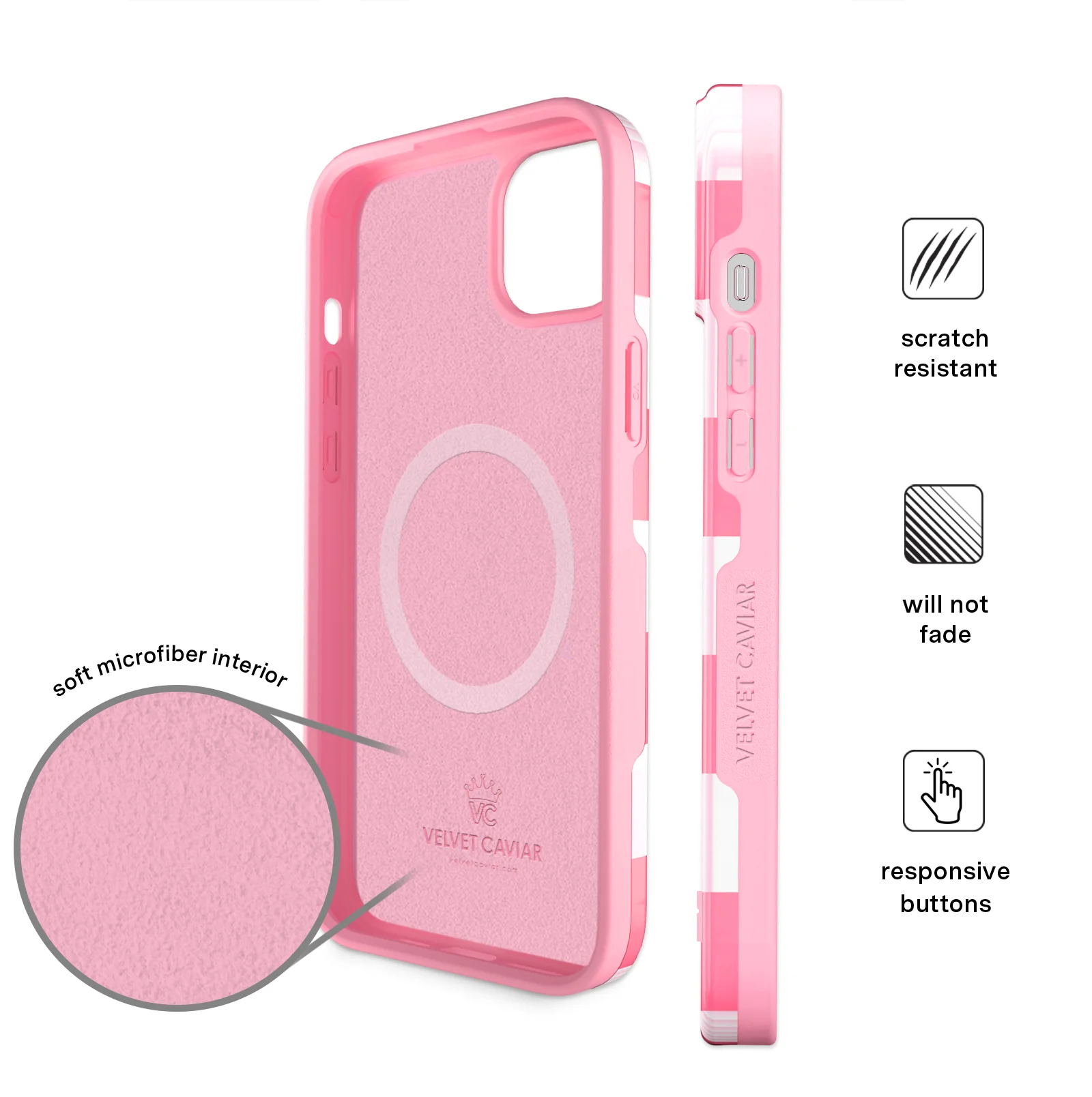Pink Vibe Checkered iPhone Case - Image 15