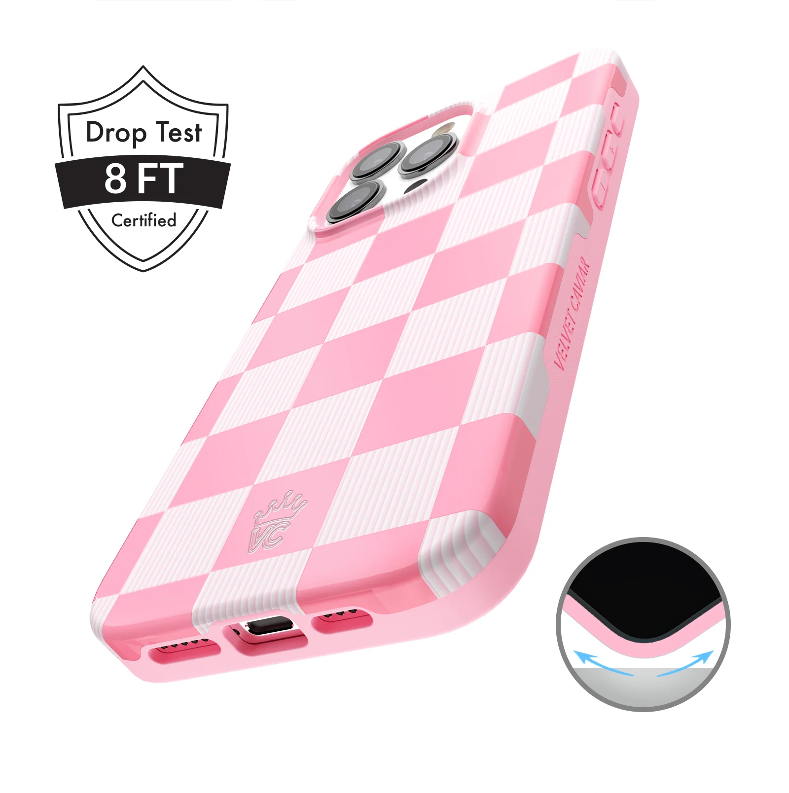 Pink Vibe Checkered iPhone Case - Image 29
