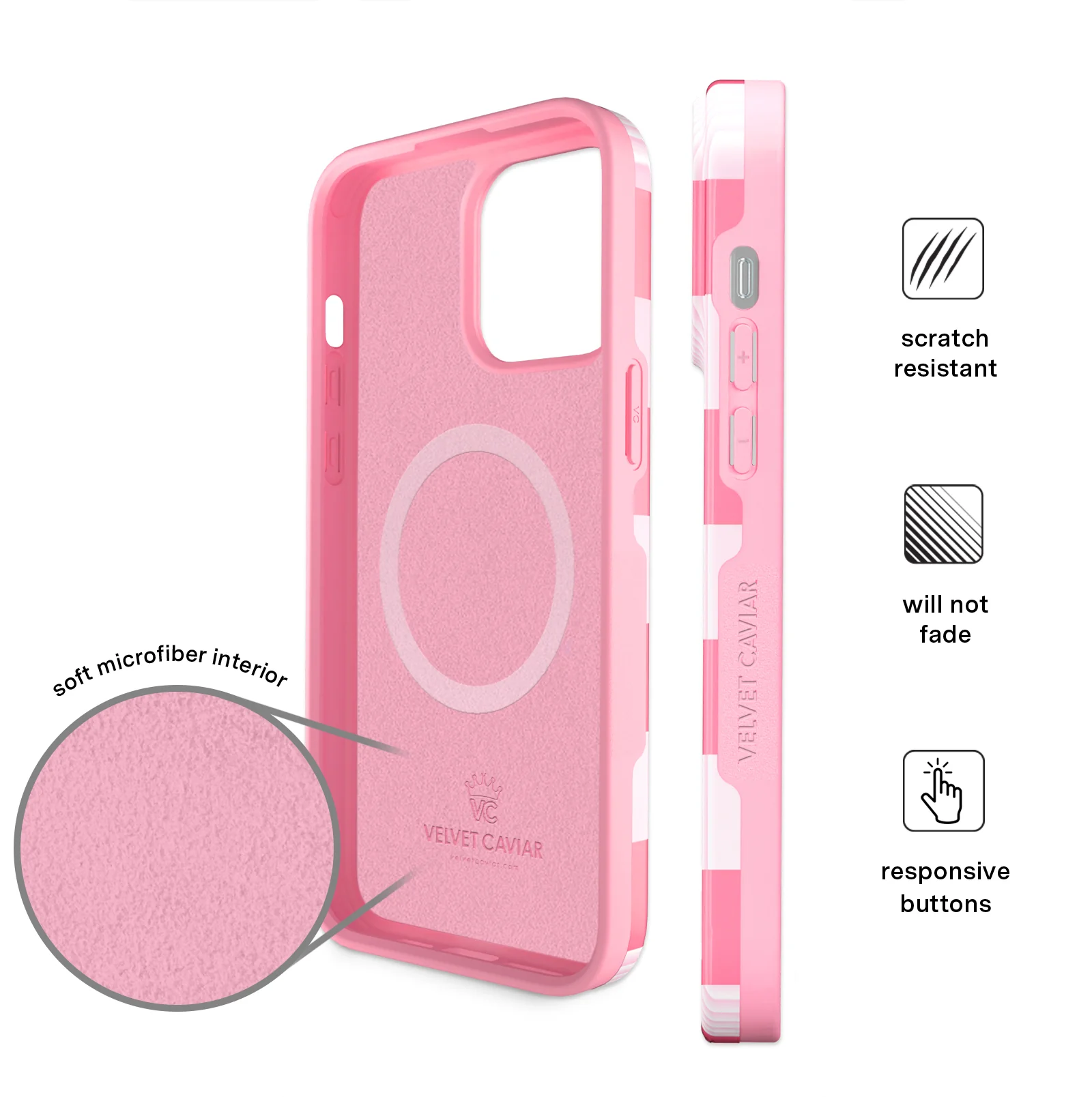 Pink Vibe Checkered iPhone Case - Image 30