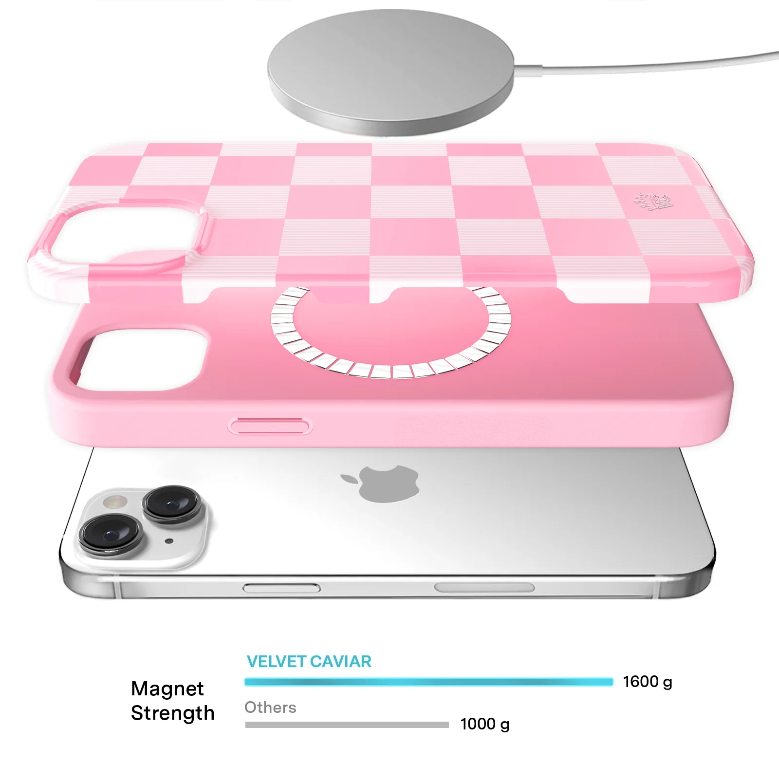 Pink Vibe Checkered iPhone Case - Image 33