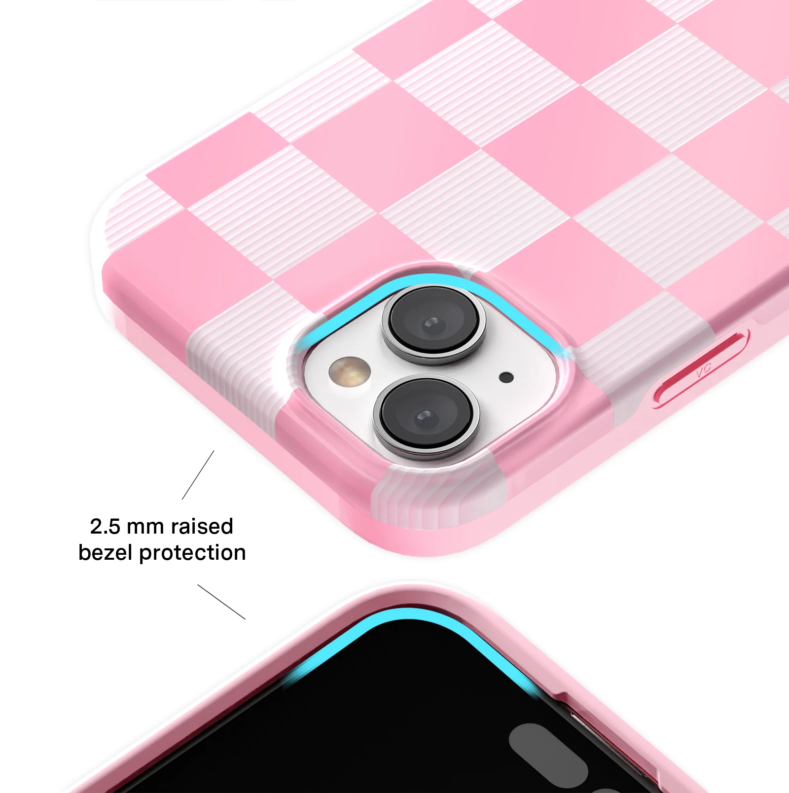 Pink Vibe Checkered iPhone Case - Image 37