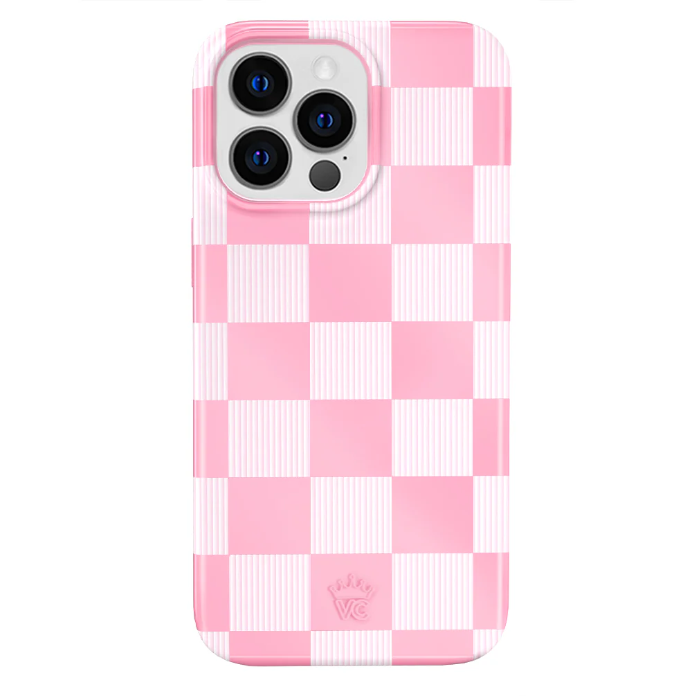 Pink Vibe Checkered iPhone Case - Image 46