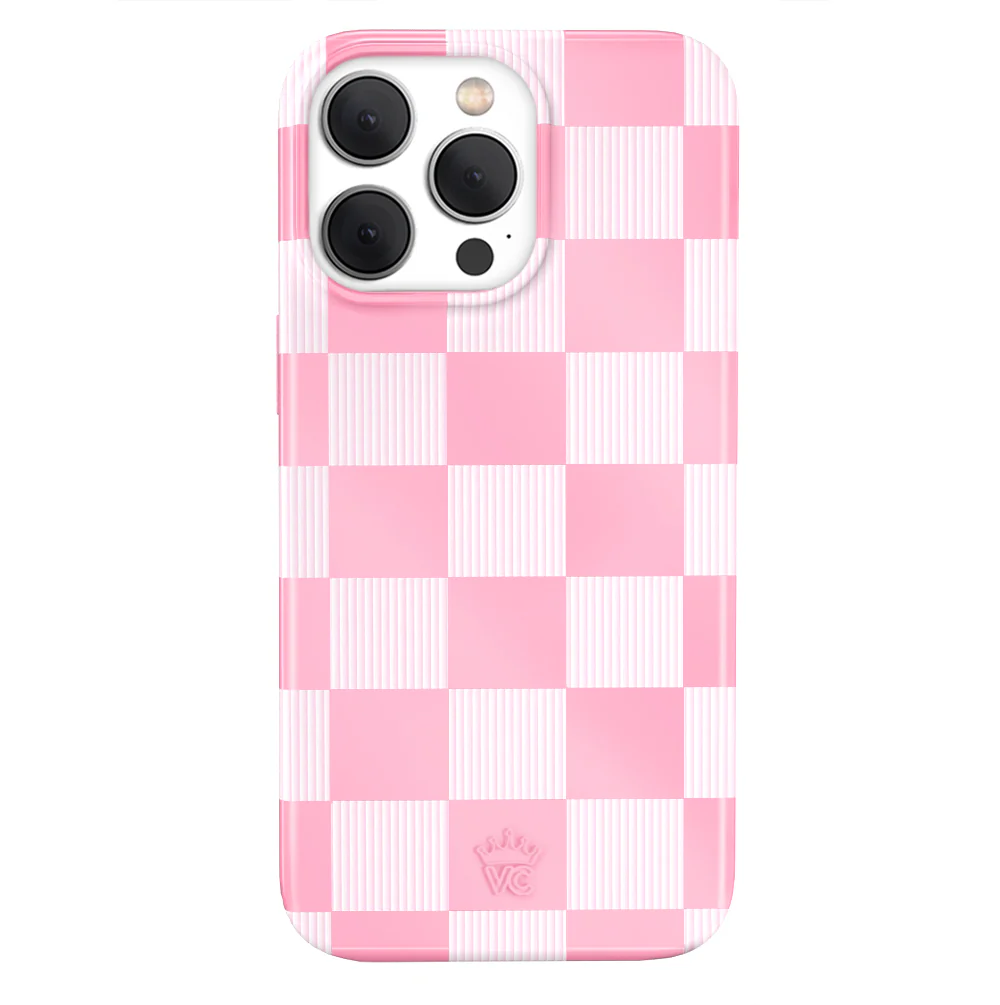 Pink Vibe Checkered iPhone Case - Image 6