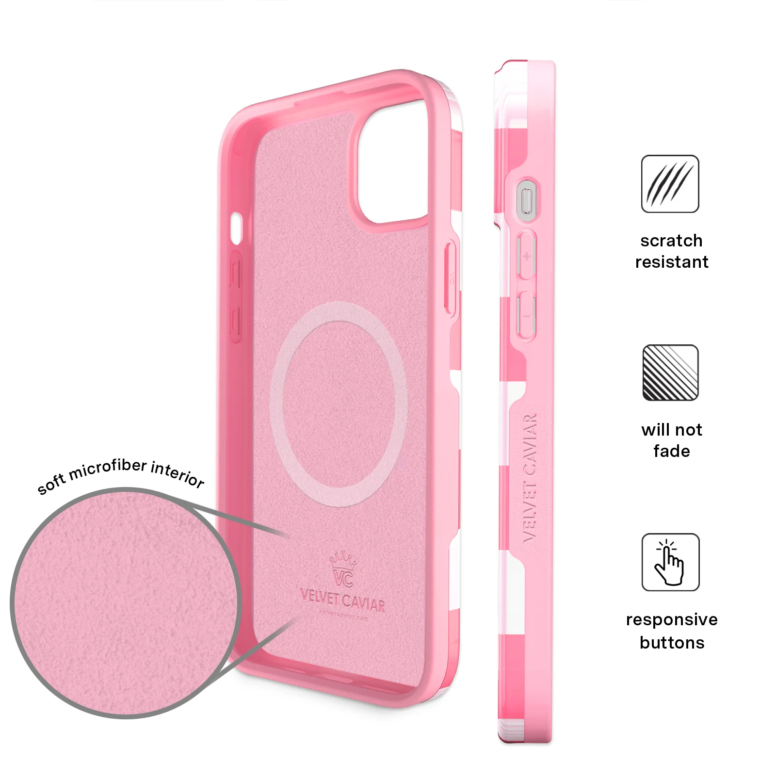 Pink Vibe Checkered iPhone Case - Image 60