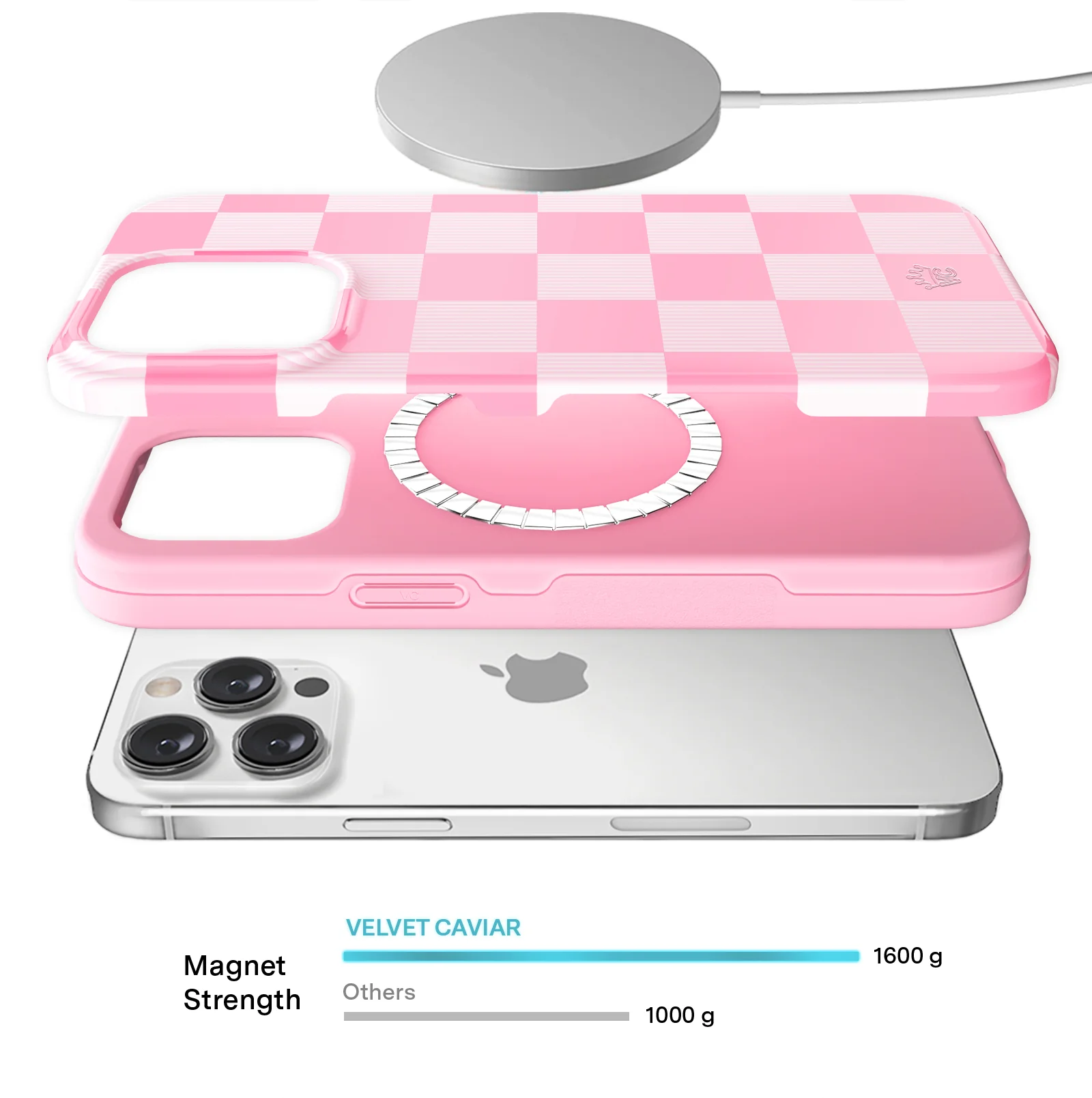 Pink Vibe Checkered iPhone Case - Image 63