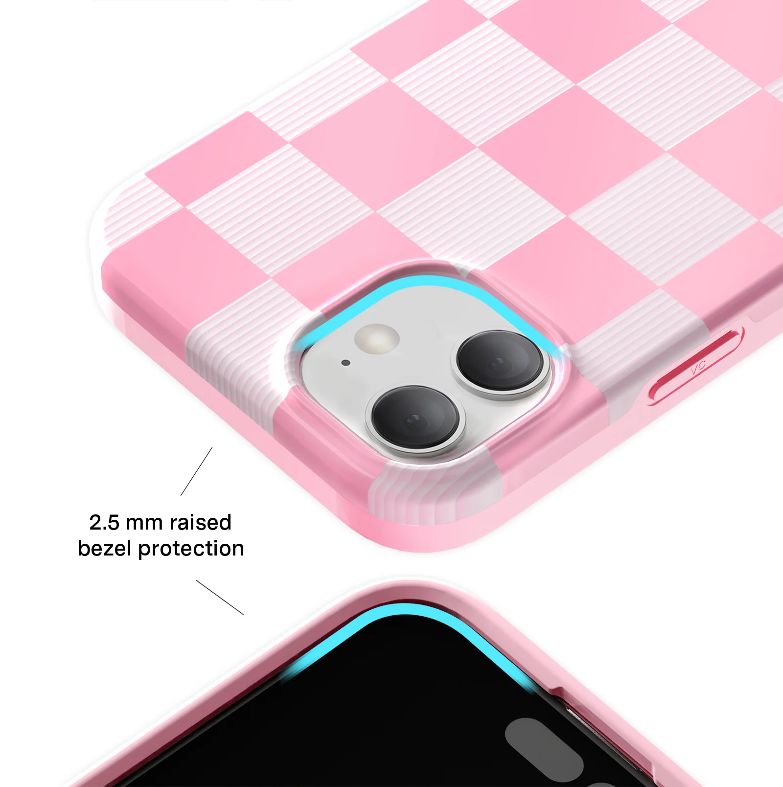 Pink Vibe Checkered iPhone Case - Image 72