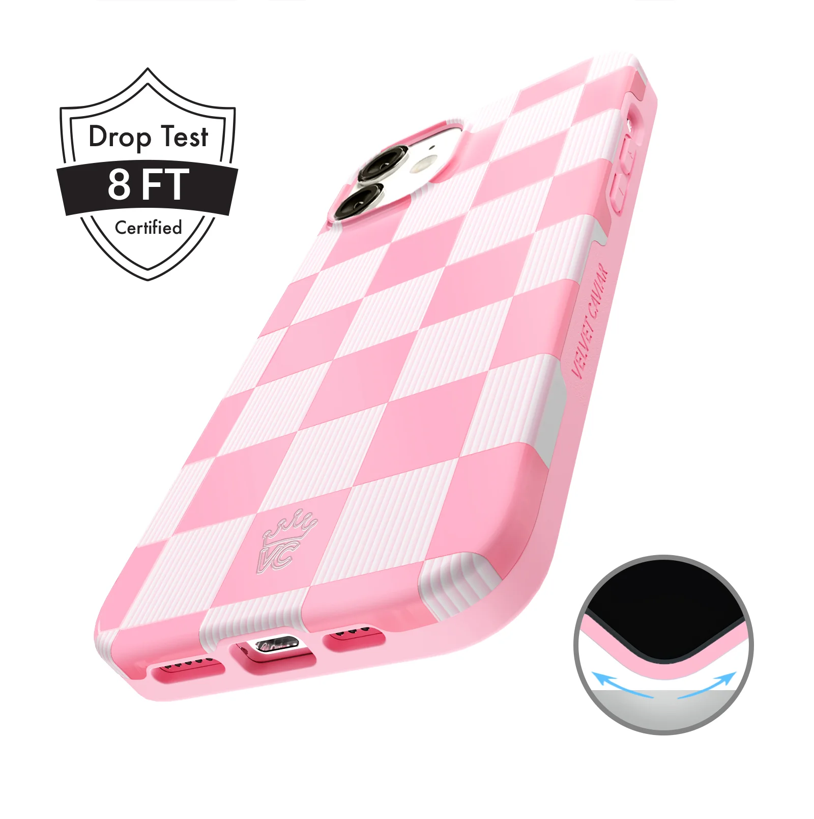 Pink Vibe Checkered iPhone Case - Image 74