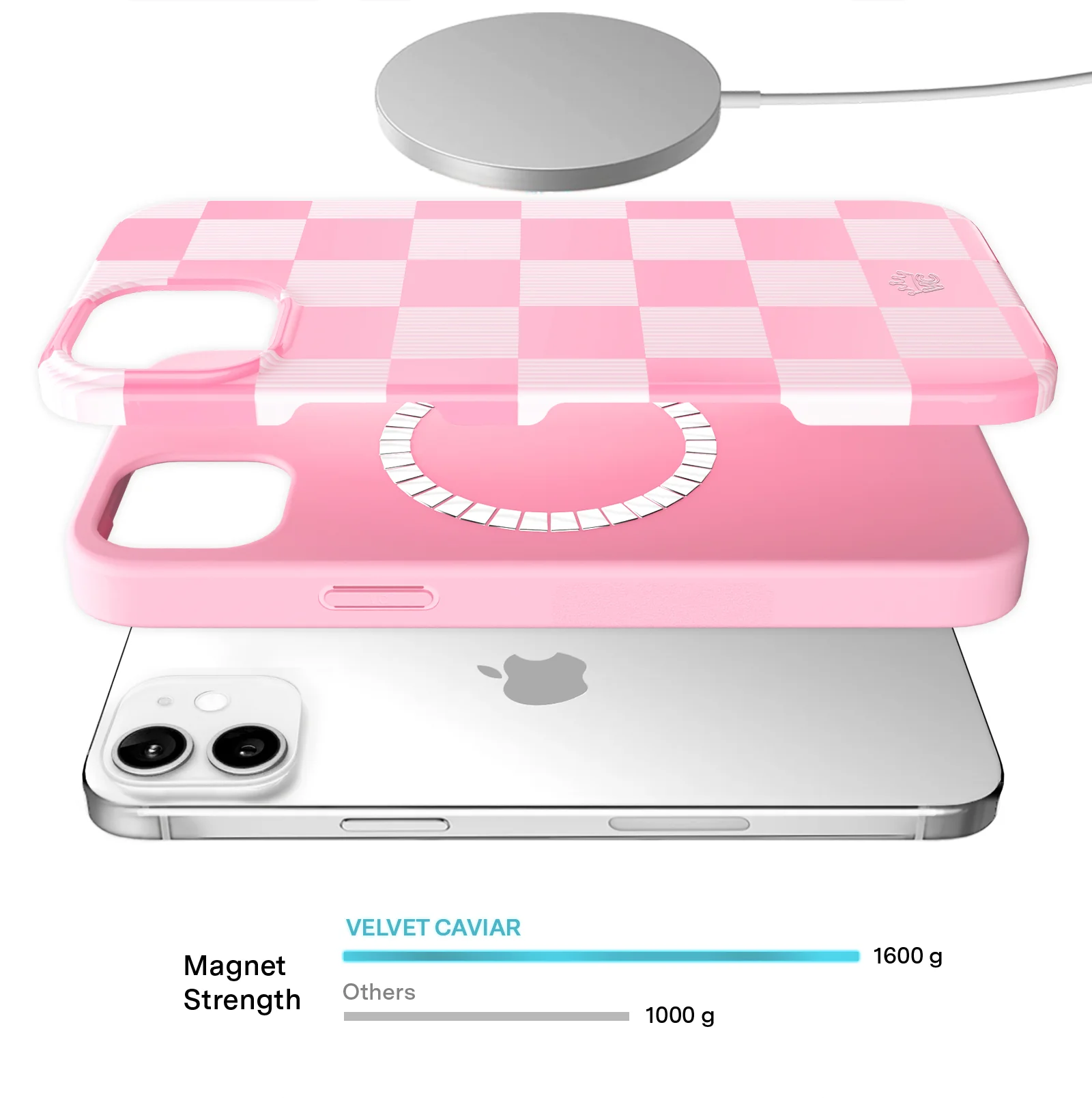 Pink Vibe Checkered iPhone Case - Image 78