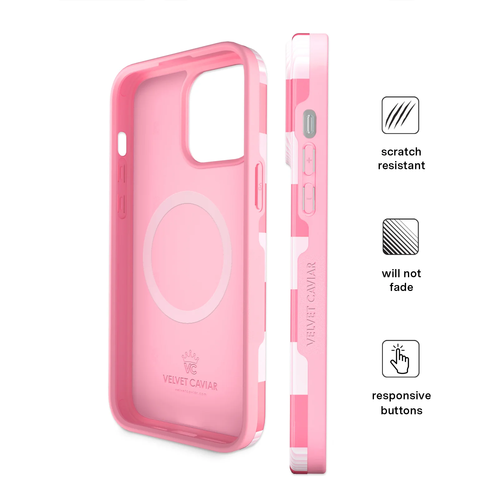 Pink Vibe Checkered iPhone Case - Image 80