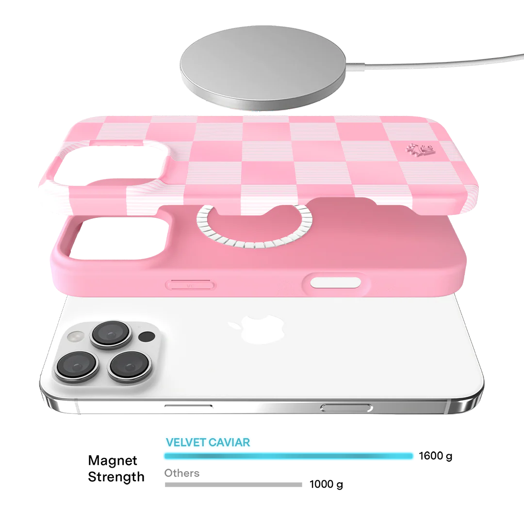 Pink Vibe Checkered iPhone Case - Image 88