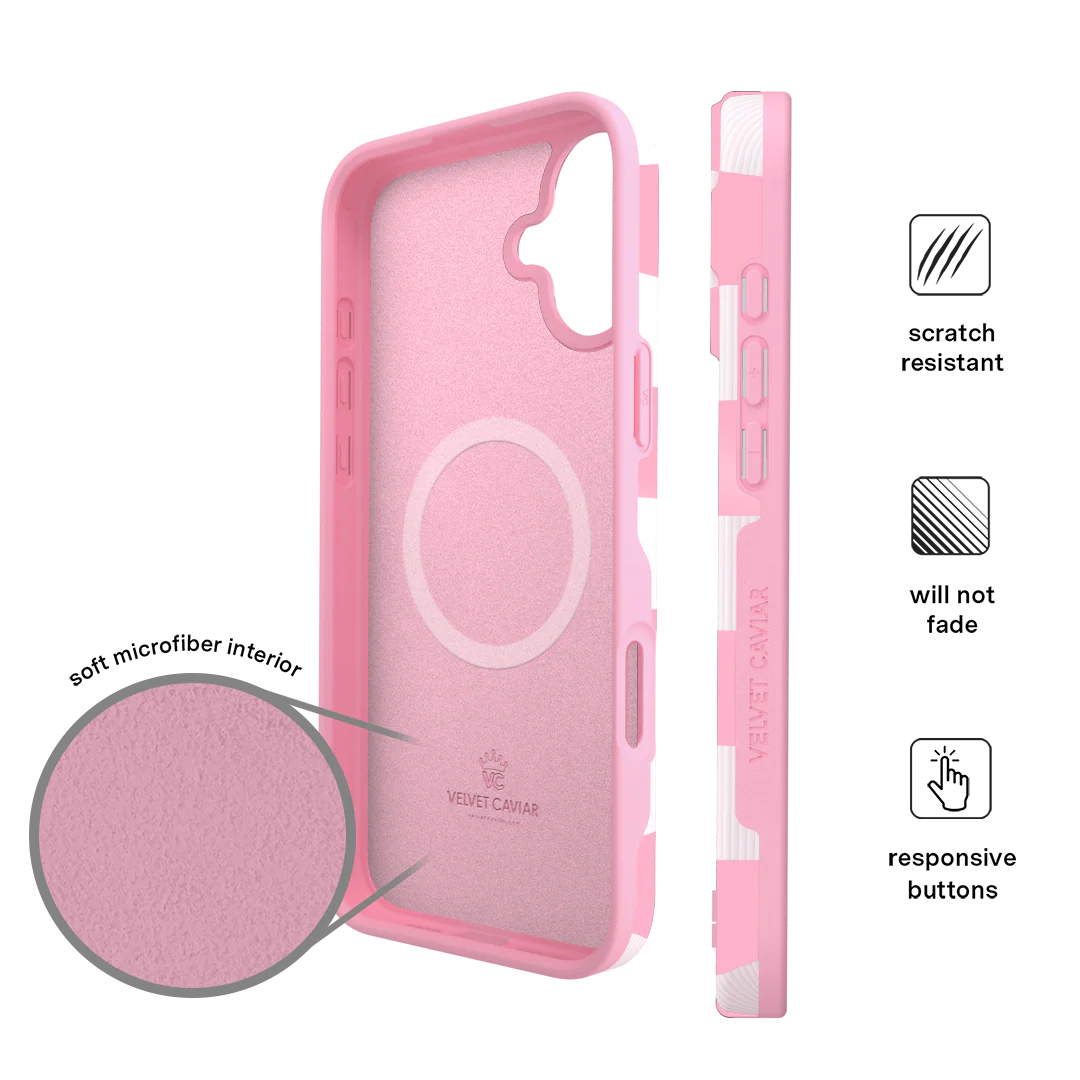 Pink Vibe Checkered iPhone Case - Image 95