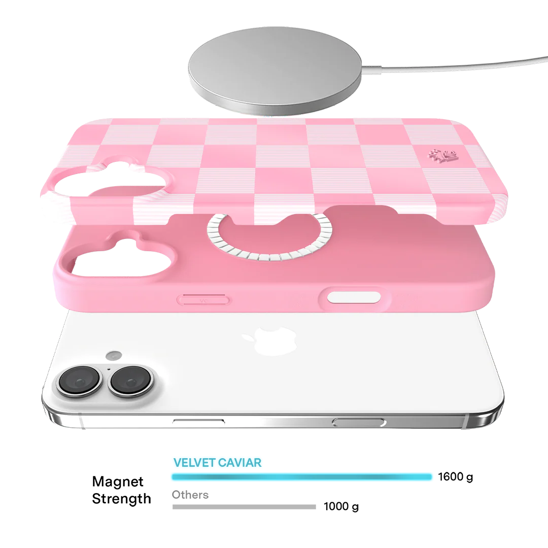 Pink Vibe Checkered iPhone Case - Image 98