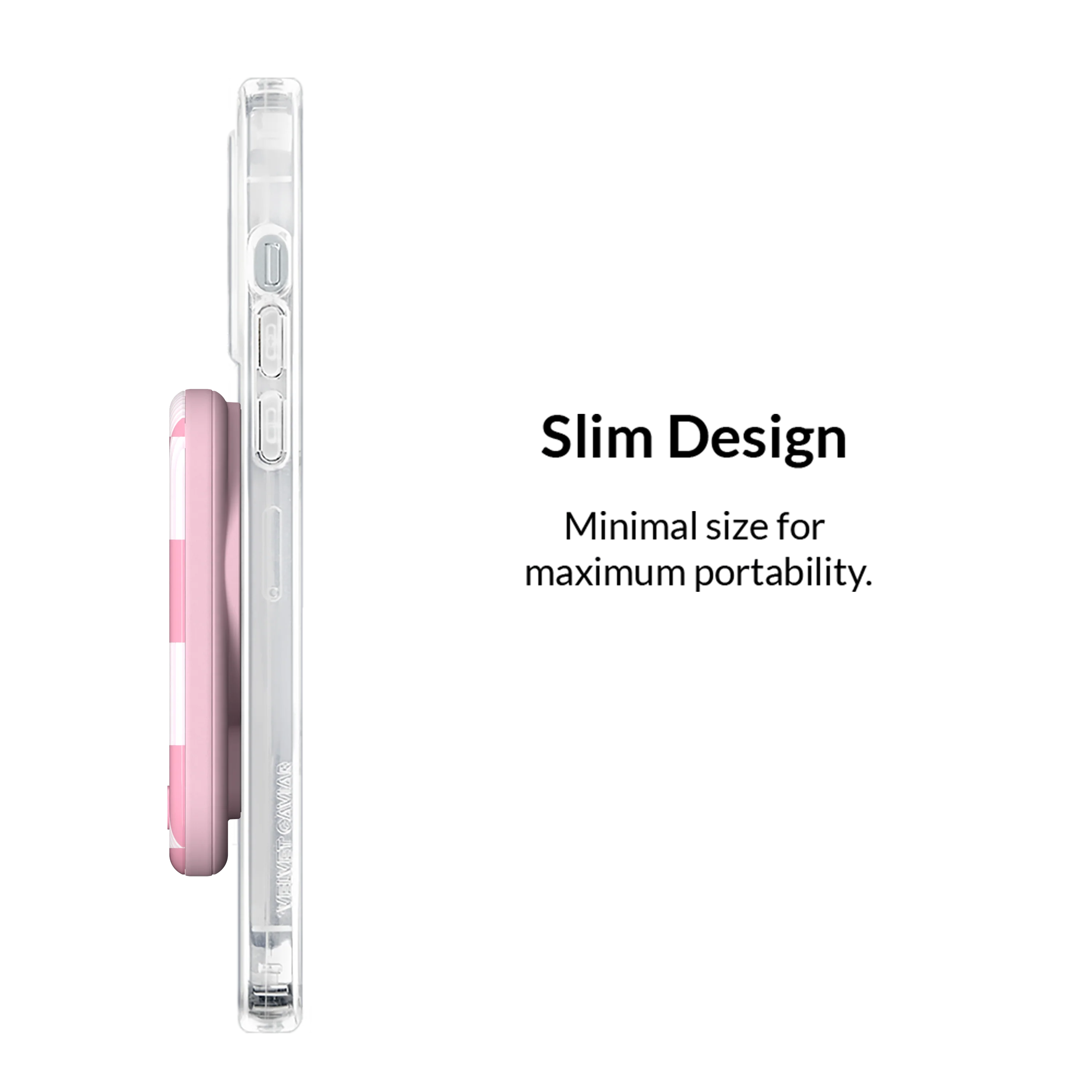 Pink Vibe Checkered MagSafe Battery Power Pack - Image 5