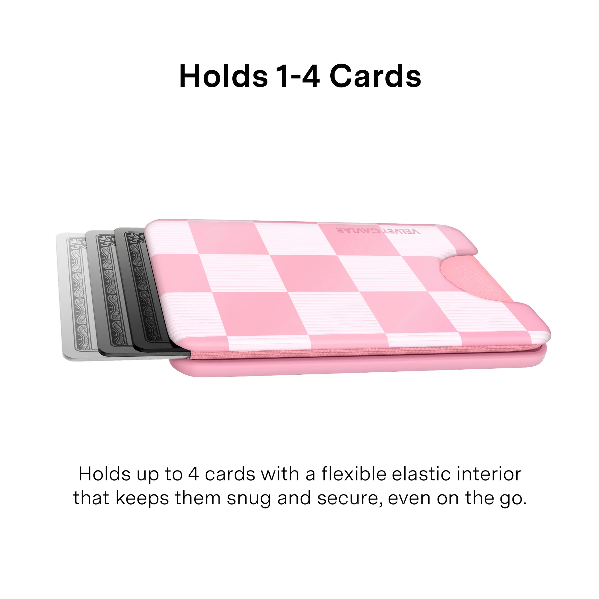 Pink Vibe Checkered Magsafe Wallet - Image 2
