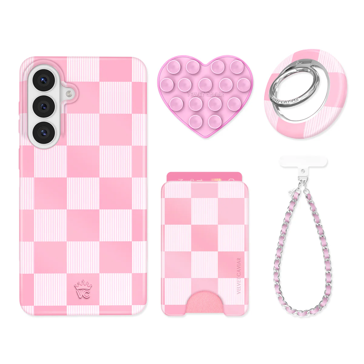 Pink Vibe Checkered Samsung Bundle Set - Image 2