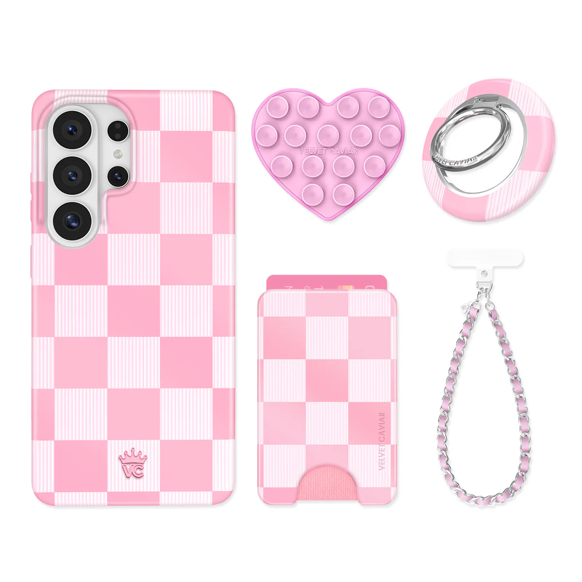 Pink Vibe Checkered Samsung Bundle Set - Image 3