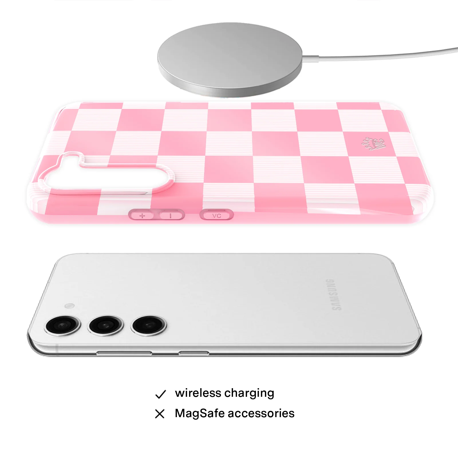 Pink Vibe Checkered Samsung Case - Image 18