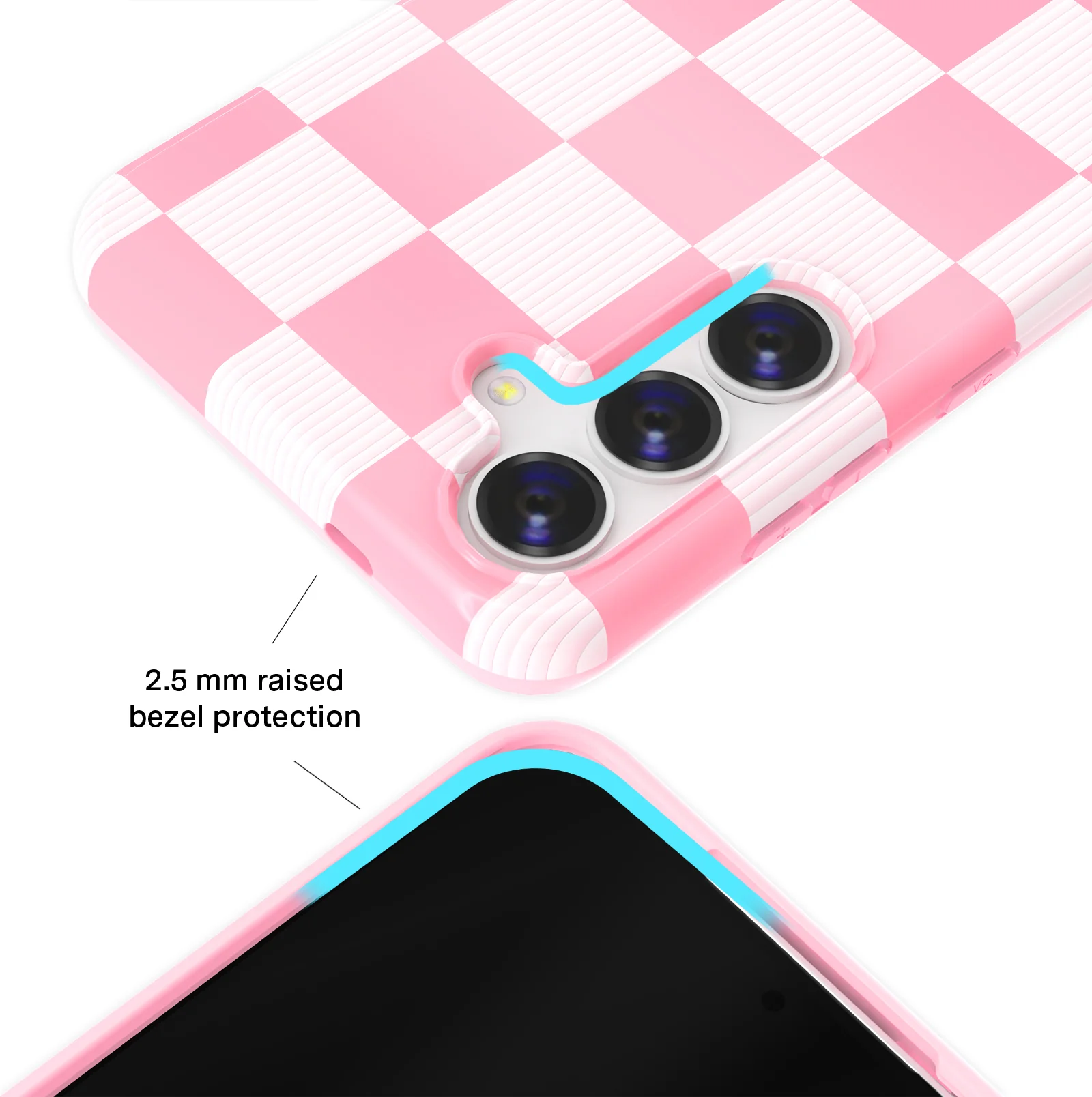 Pink Vibe Checkered Samsung Case - Image 2