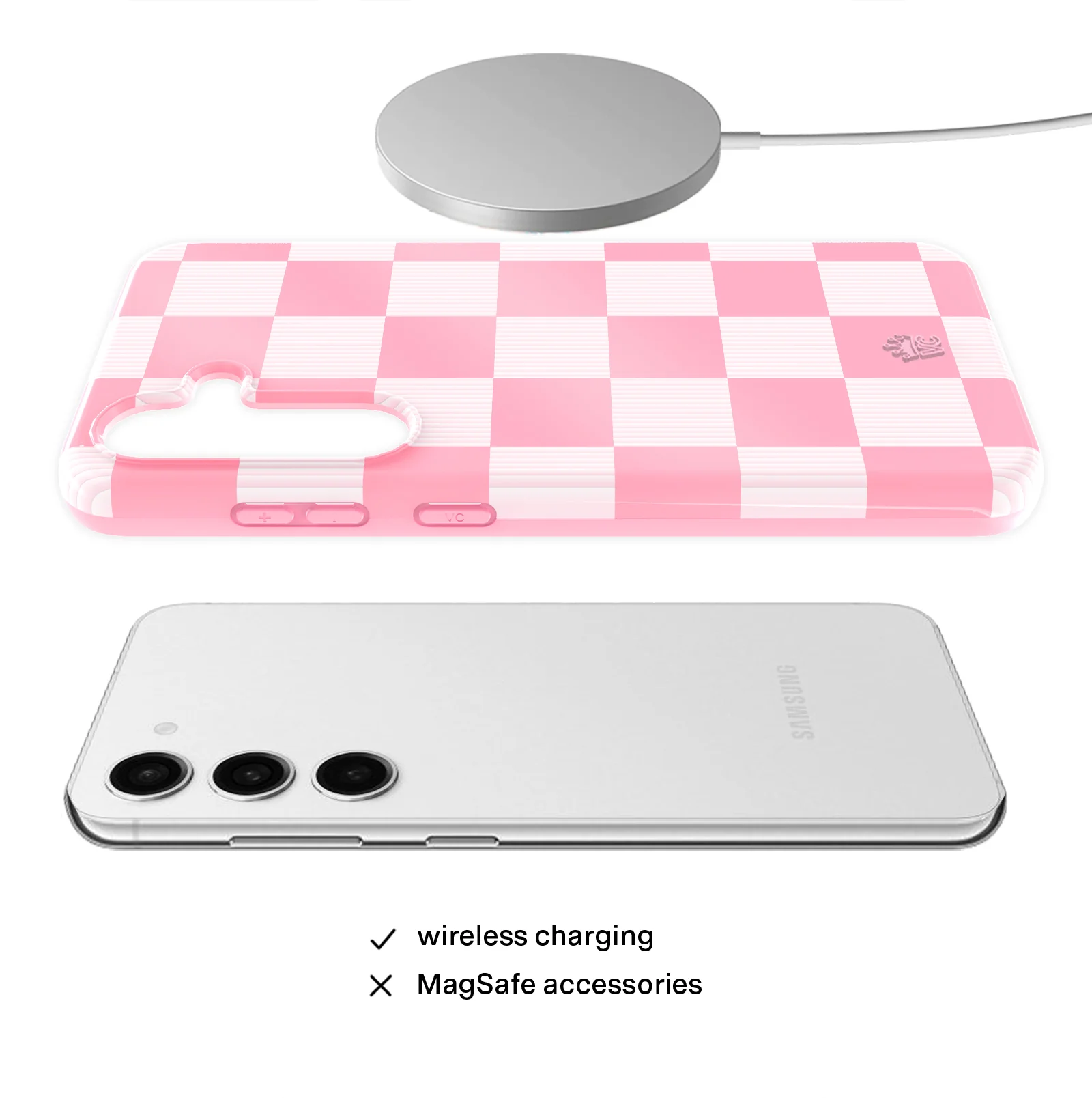 Pink Vibe Checkered Samsung Case - Image 3