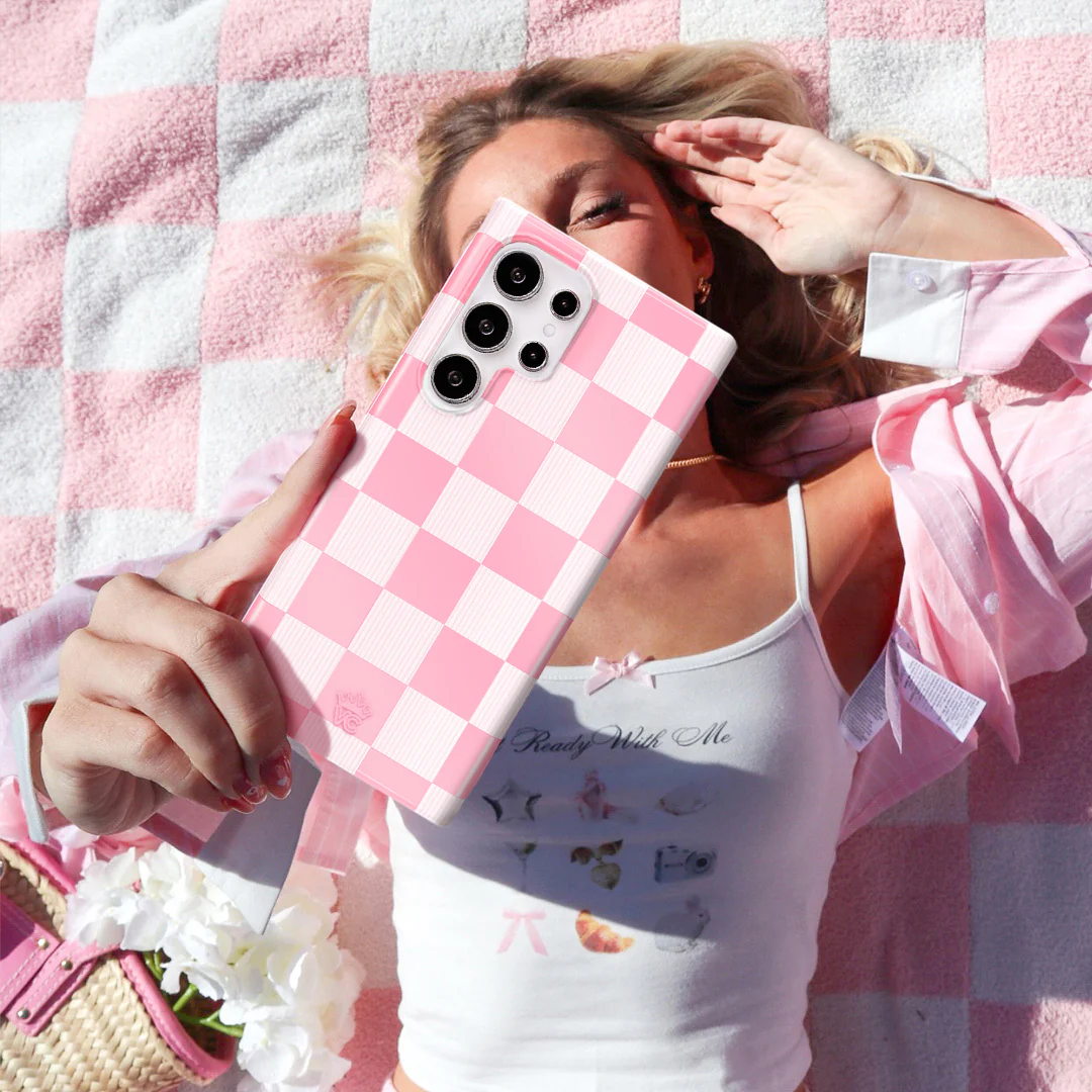 Pink Vibe Checkered Samsung Case - Image 32