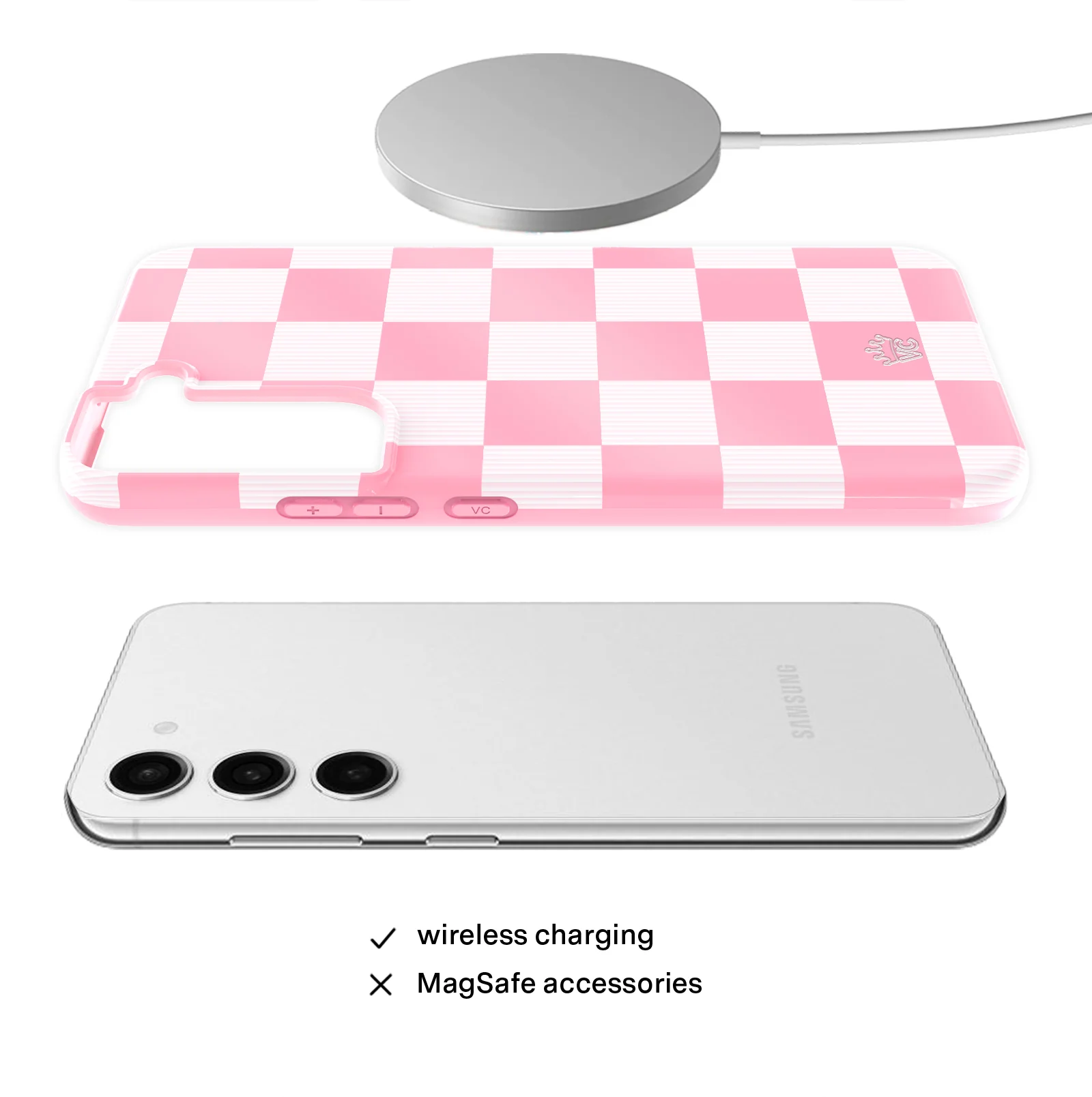Pink Vibe Checkered Samsung Case - Image 34