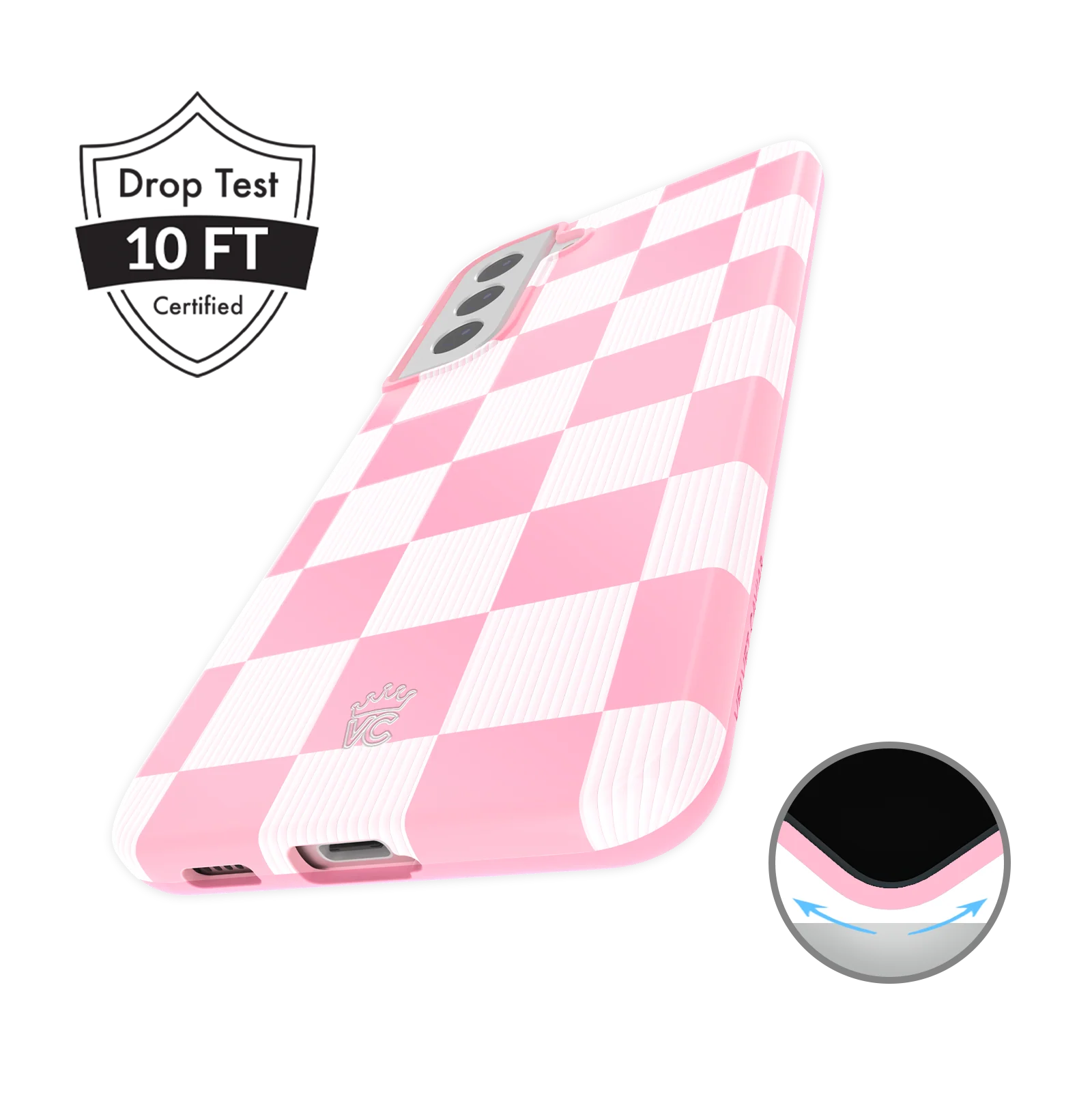 Pink Vibe Checkered Samsung Case - Image 40