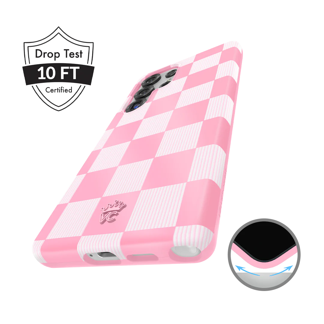 Pink Vibe Checkered Samsung Case - Image 50