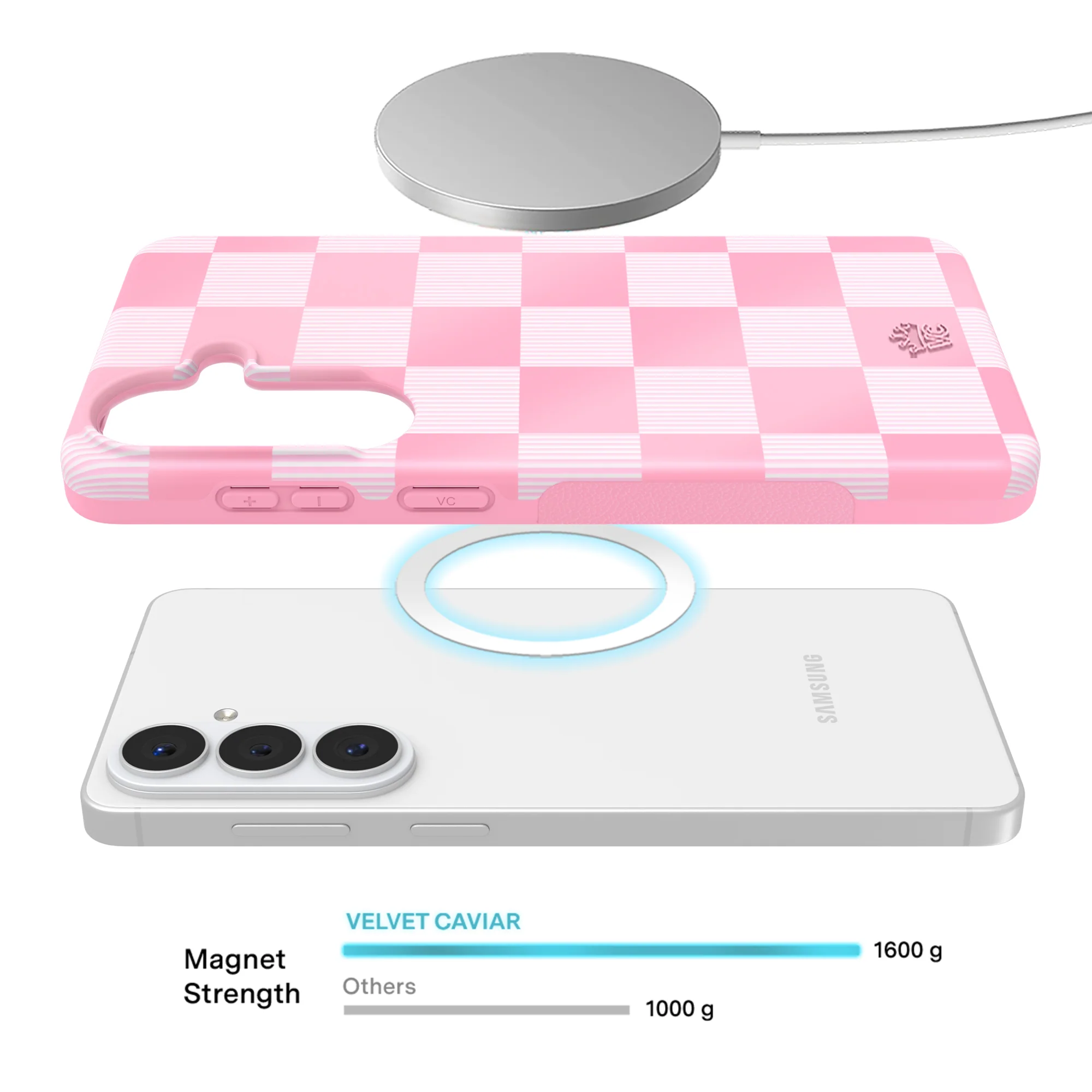Pink Vibe Checkered Samsung Case - Image 69