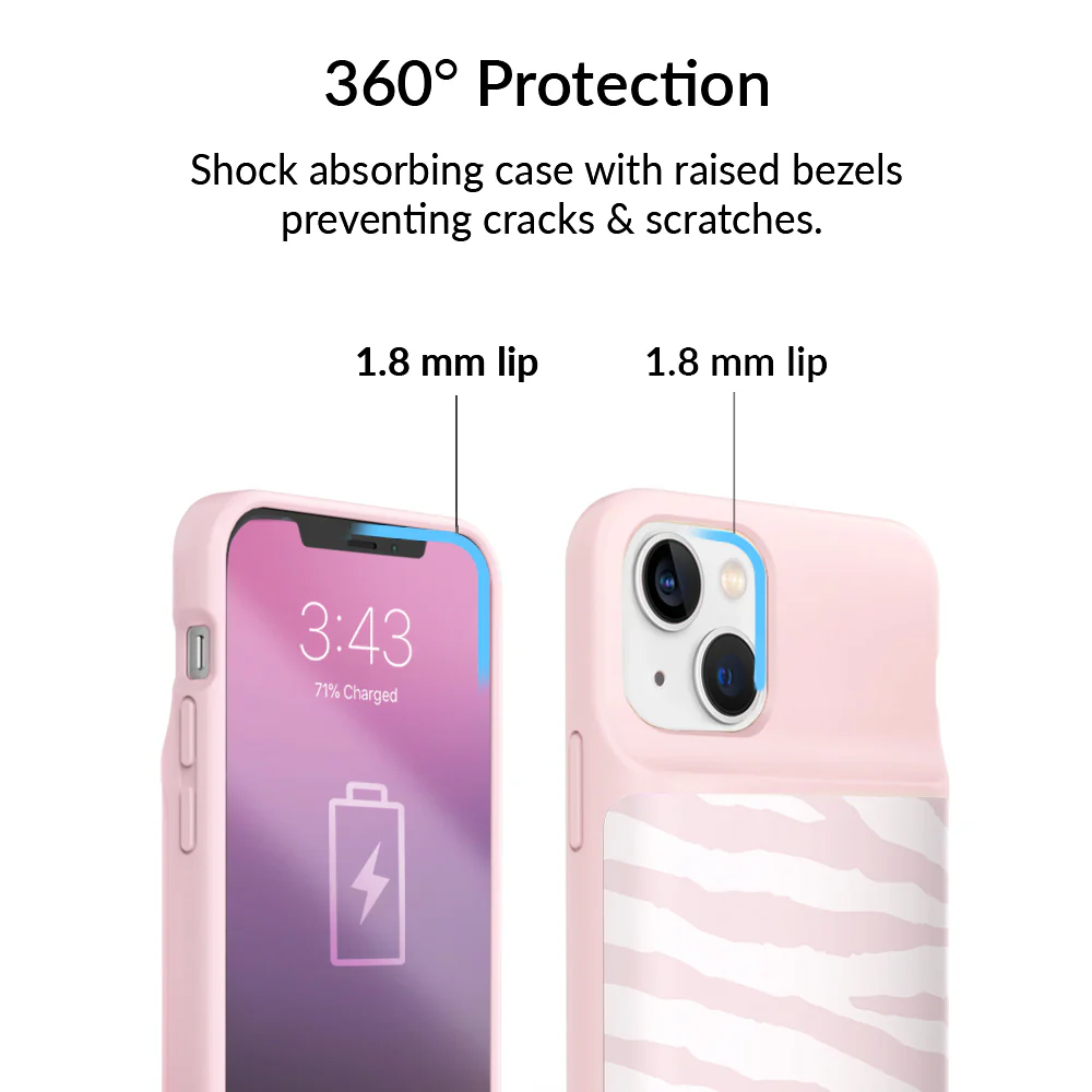 Pink Zebra iPhone Charging Case - Image 5
