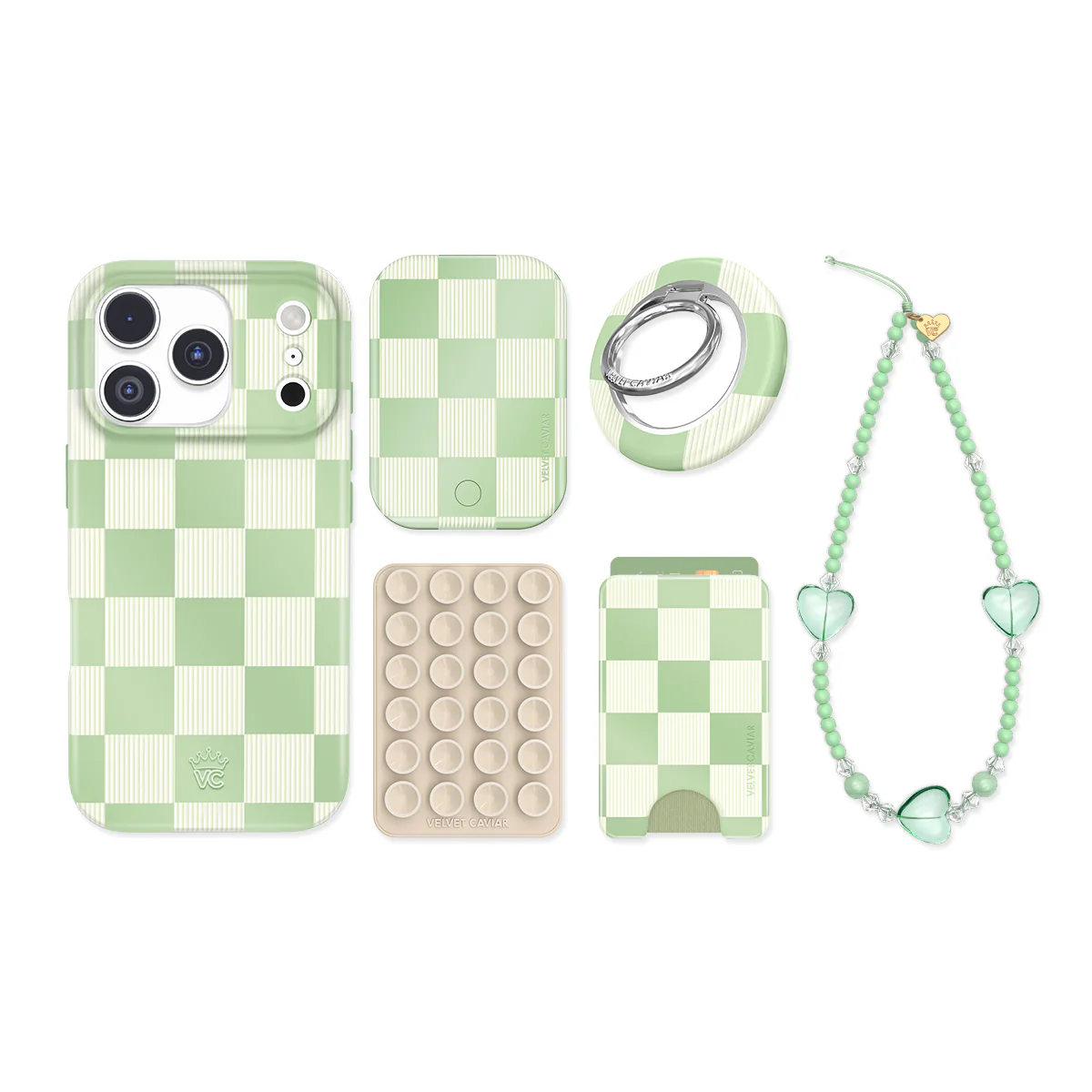 Pistachio Vibe Checkered iPhone Bundle Set - Image 22