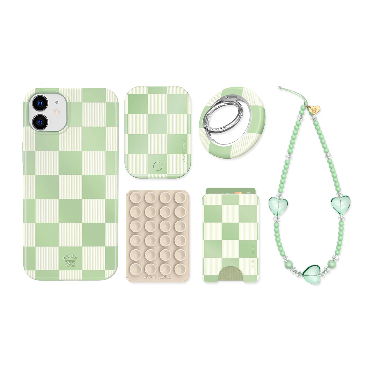 Pistachio Vibe Checkered iPhone Bundle Set - Image 4