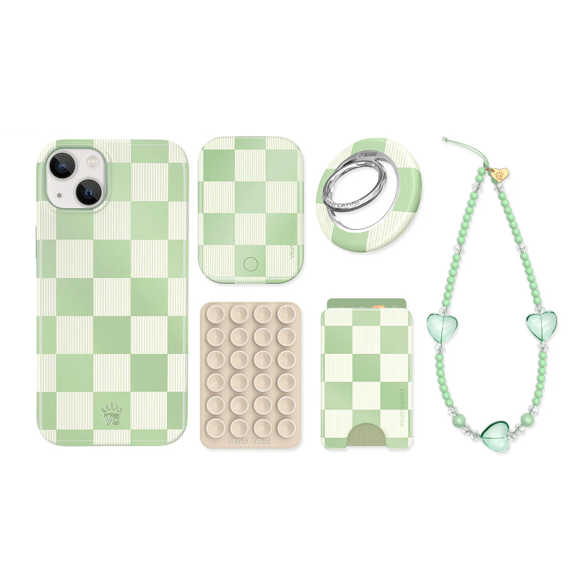 Pistachio Vibe Checkered iPhone Bundle Set - Image 5
