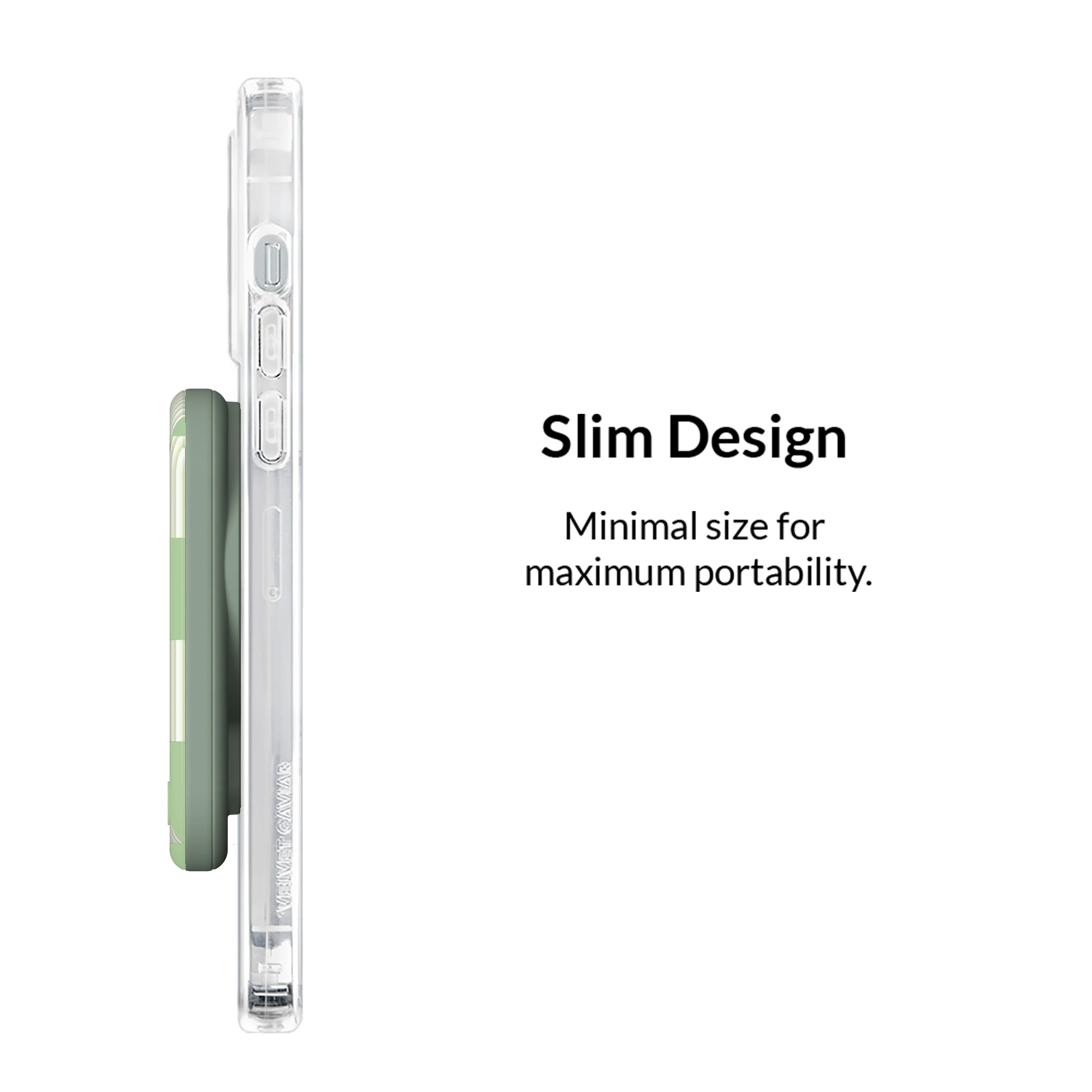 Pistachio Vibe Checkered MagSafe Battery Power Pack - Image 5