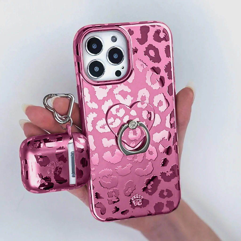 Pink Ruby Leopard Phone Ring - Image 2