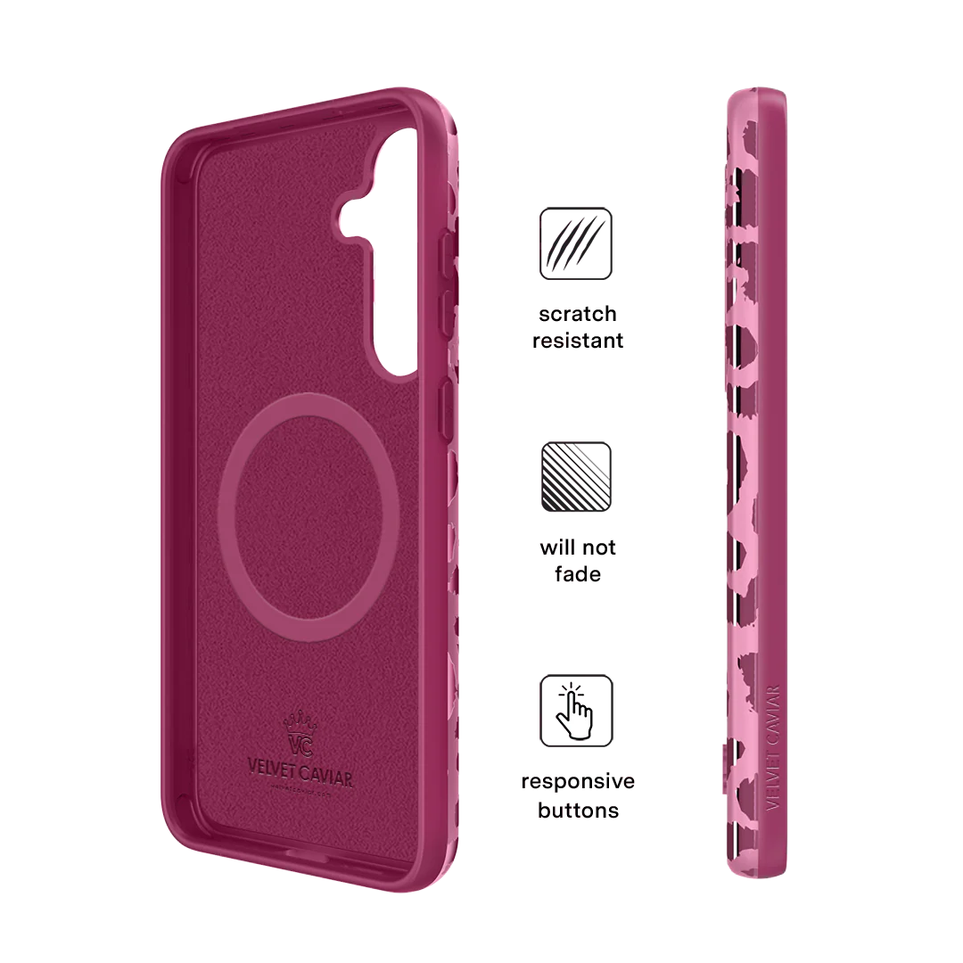 Pink Ruby Leopard Samsung Case - Image 66