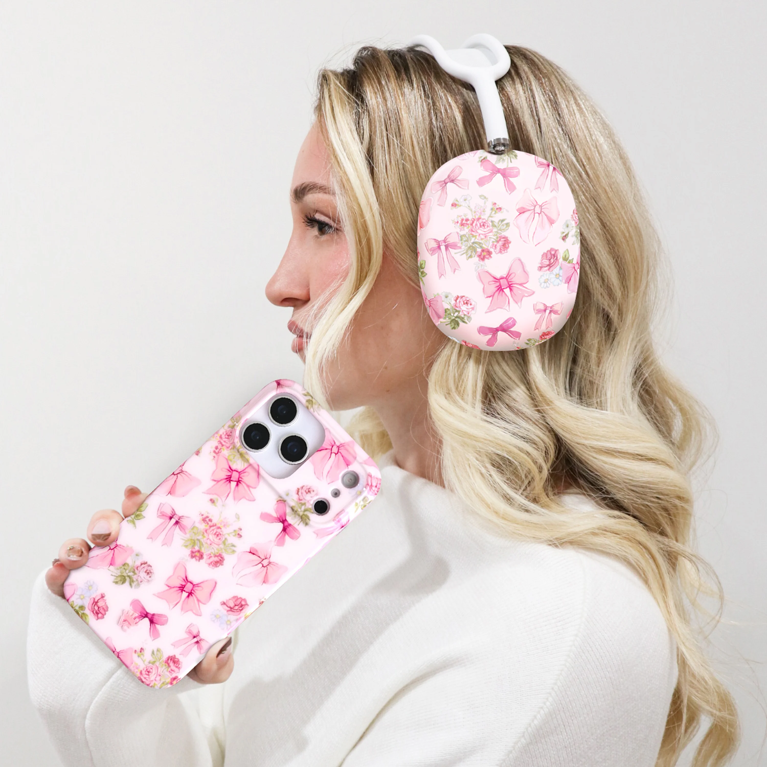 Posie Pink Bow AirPod Max Case - Image 2