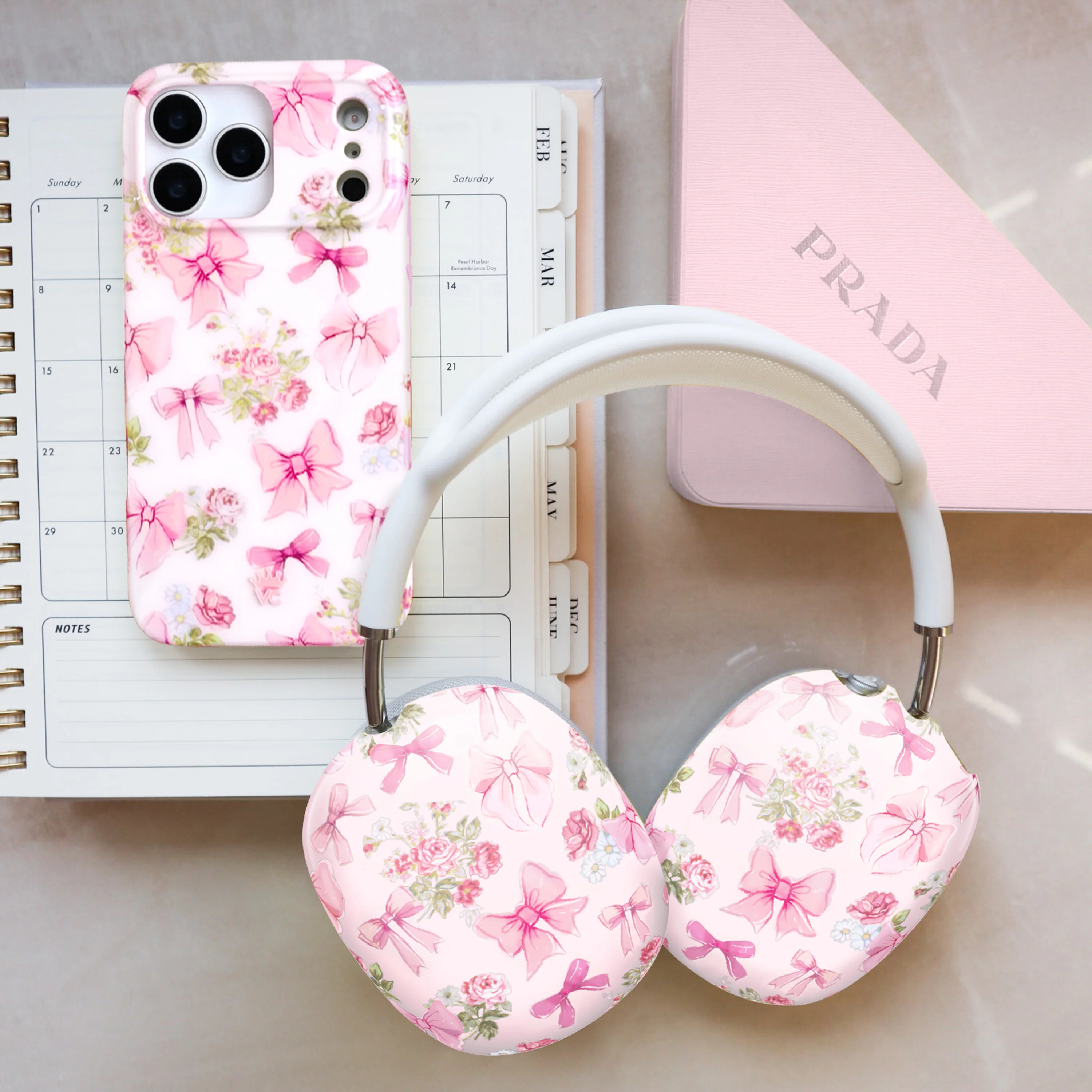 Posie Pink Bow AirPod Max Case - Image 7