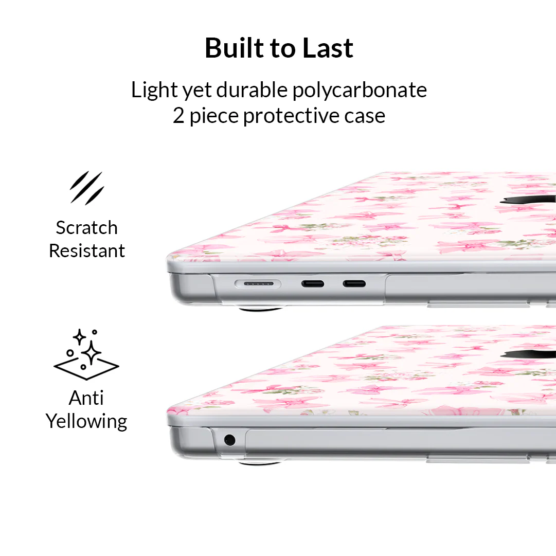 Posie Pink Bows MacBook Case - Image 10