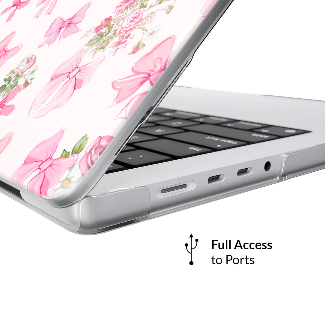 Posie Pink Bows MacBook Case - Image 21
