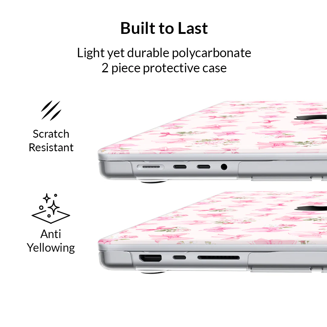 Posie Pink Bows MacBook Case - Image 22
