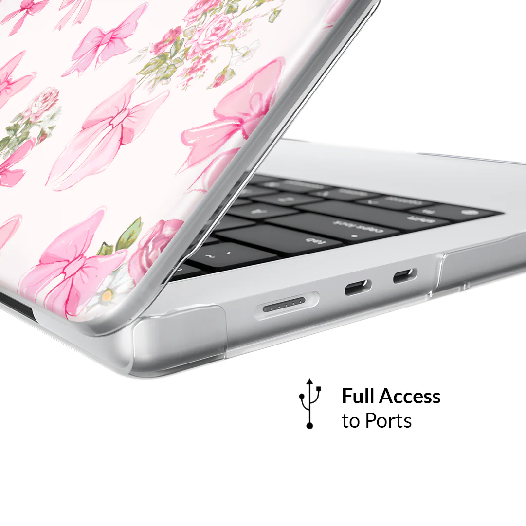 Posie Pink Bows MacBook Case - Image 27