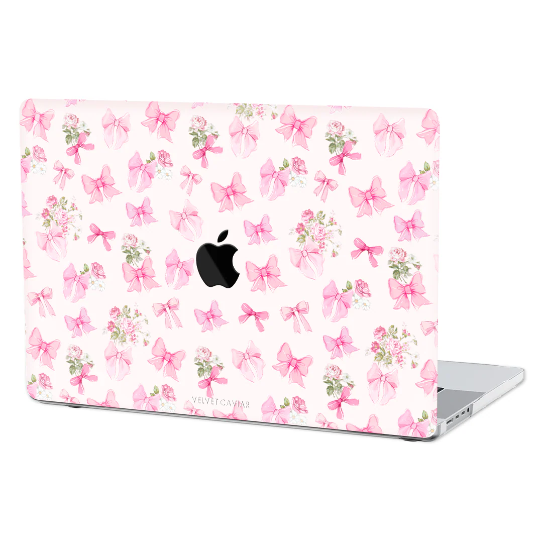 Posie Pink Bows MacBook Case - Image 31