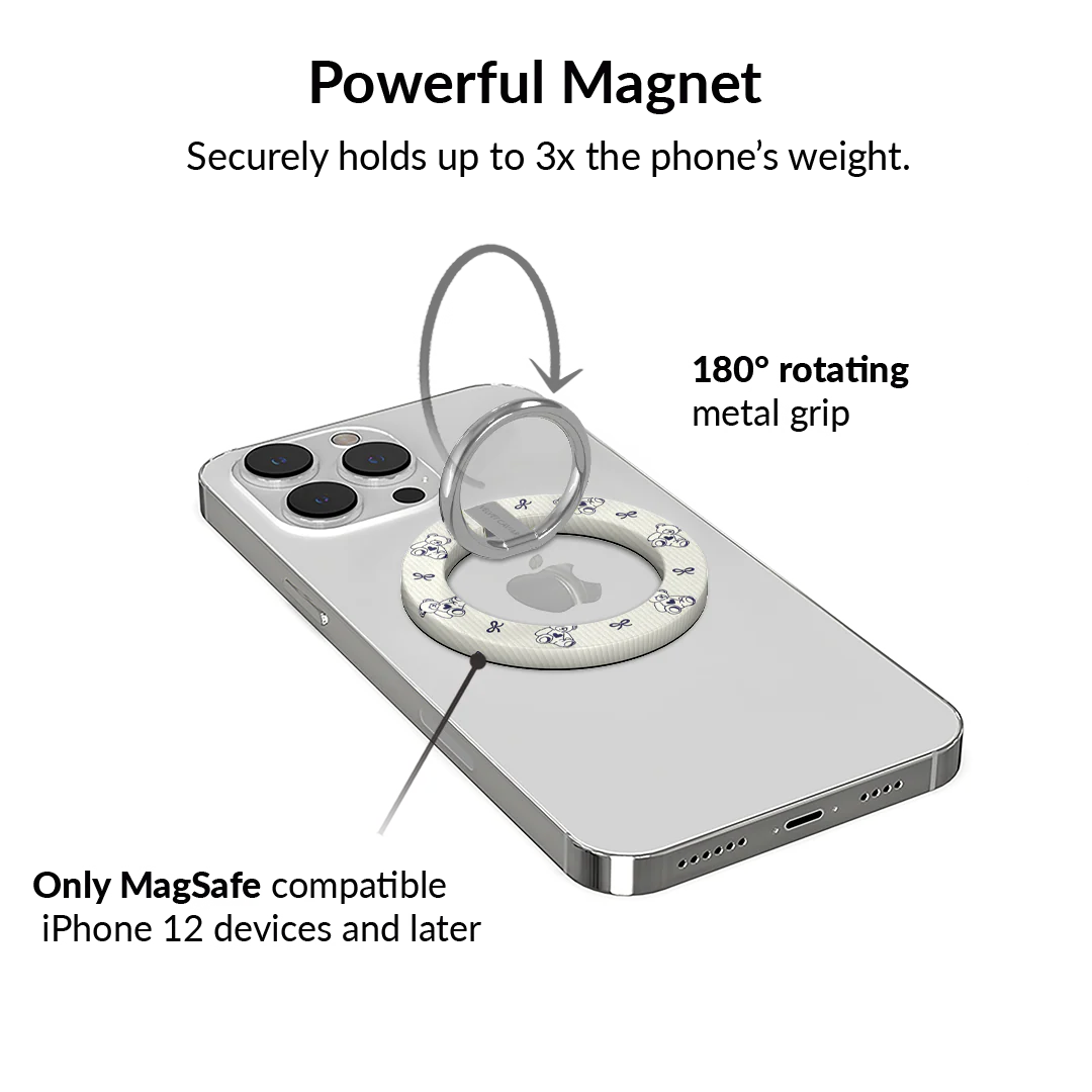Preppy Teddy MagSafe Grip Ring - Image 3