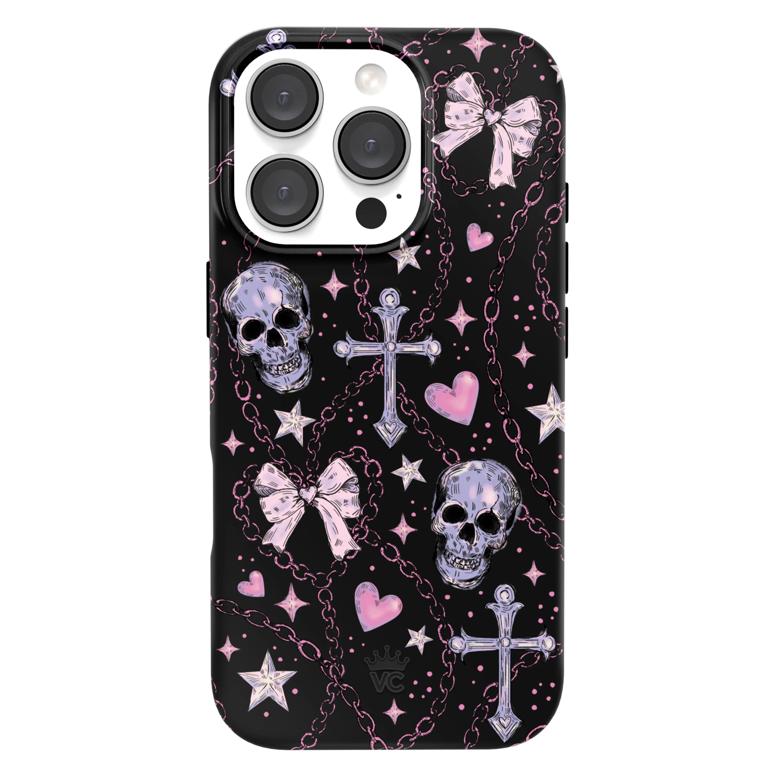 Pretty Punk Skulls iPhone Case - Image 11